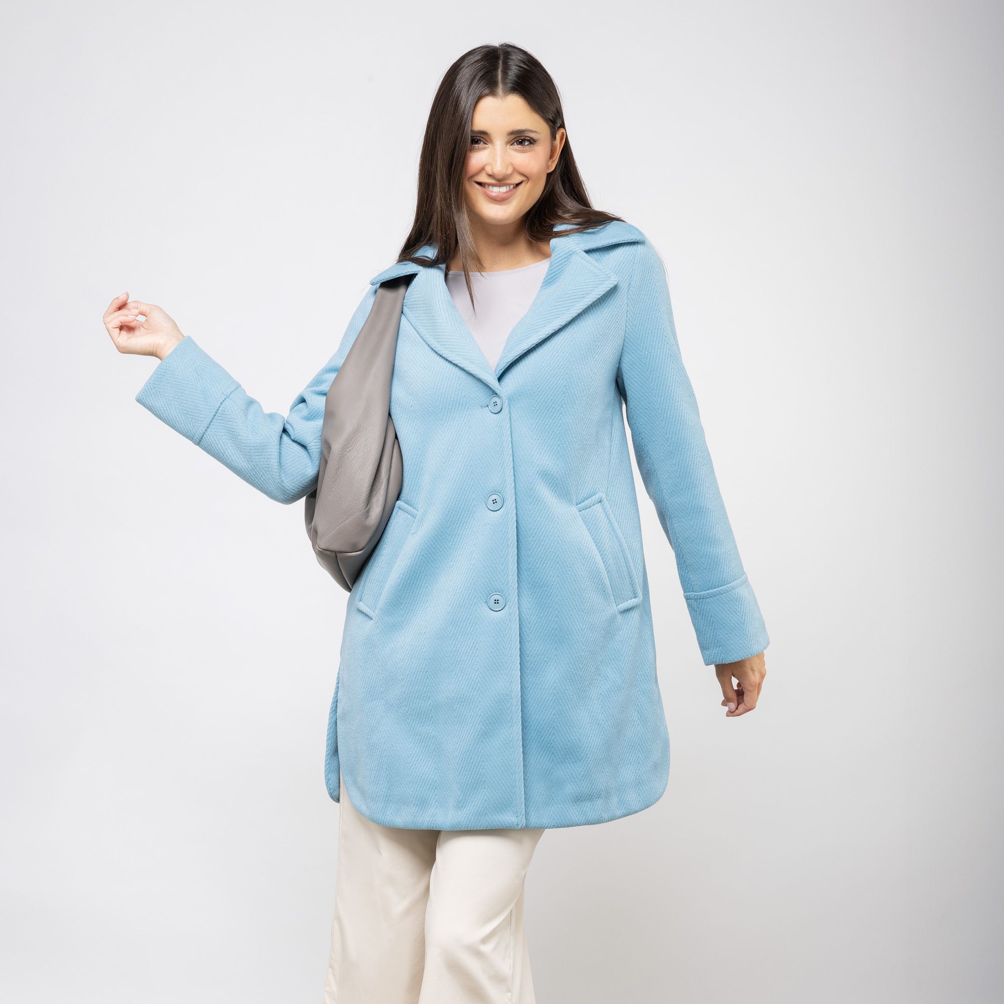 Olly Doo
Cappotto in panno
con lavorazione
a spina di pesce