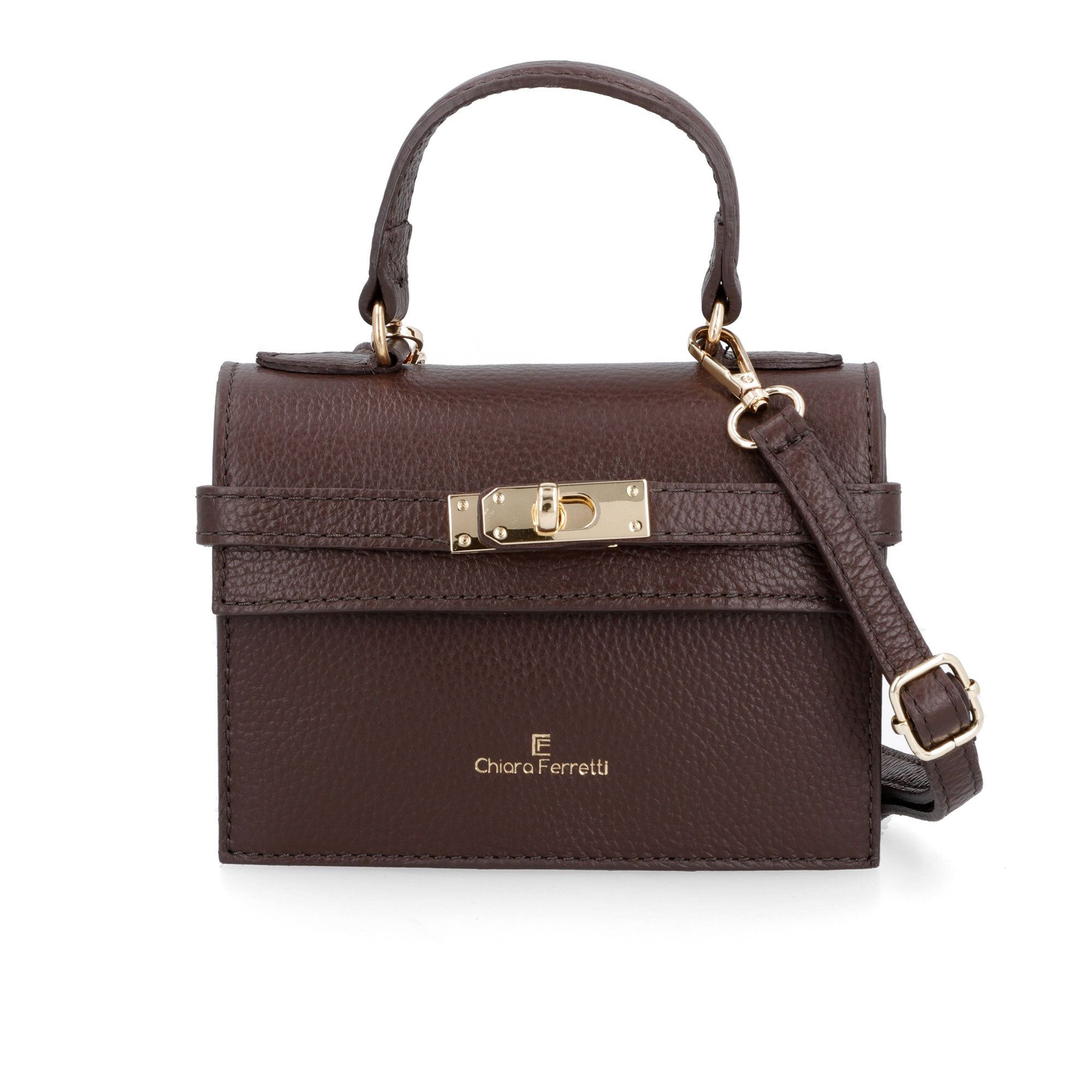 Chiara Ferretti
Borsa a mano 
in pelle dollaro con
patta e tracolla