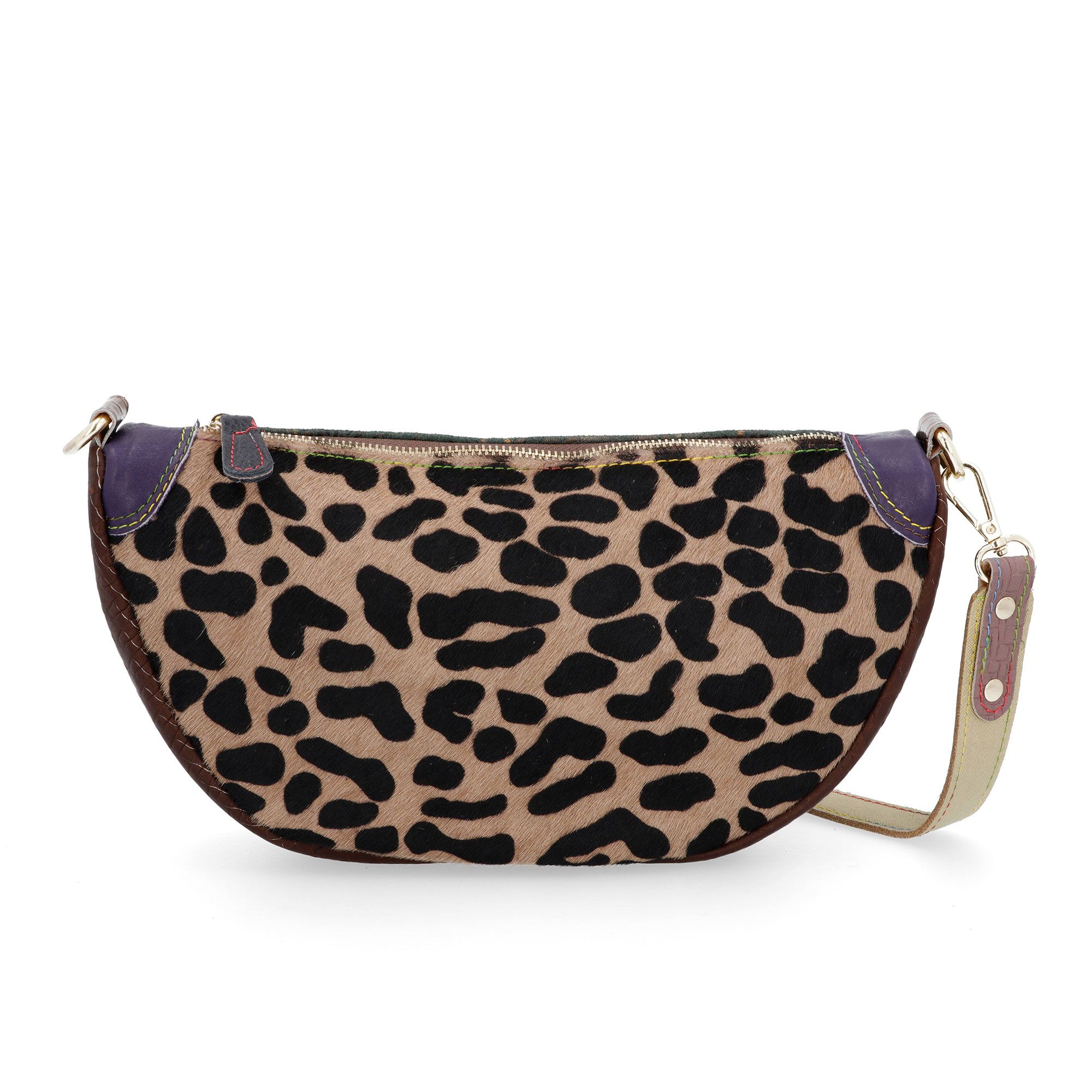 Ebarrito
Borsa a tracolla
in pelle patchwork
con interno foderato