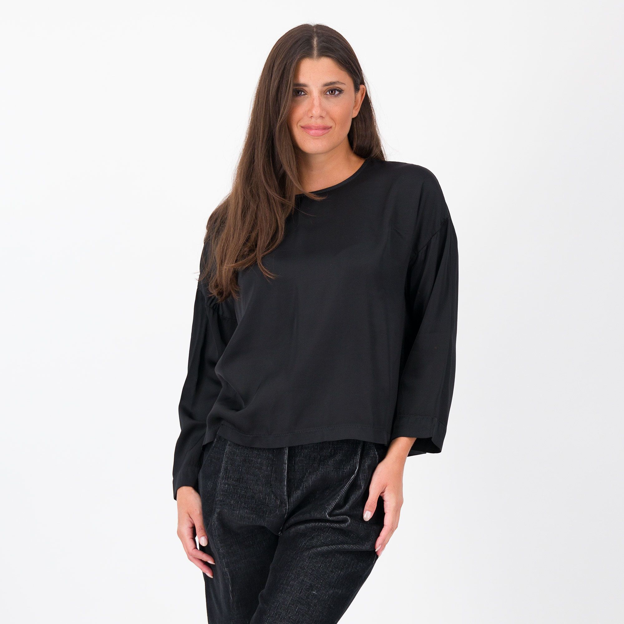 Enjoy Blusa in raso con arriccio