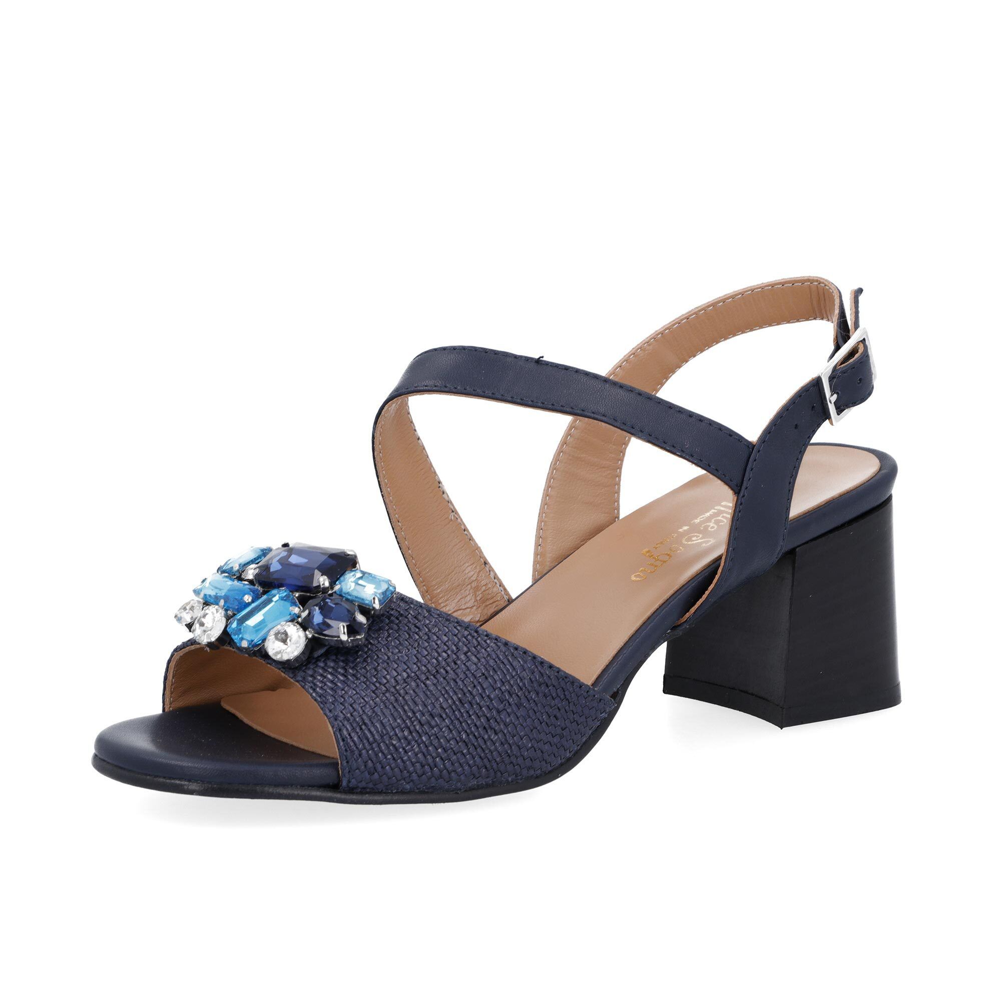 Soffice Sogno Sandali a fasce con decoro gioiello tacco 6,5 cm