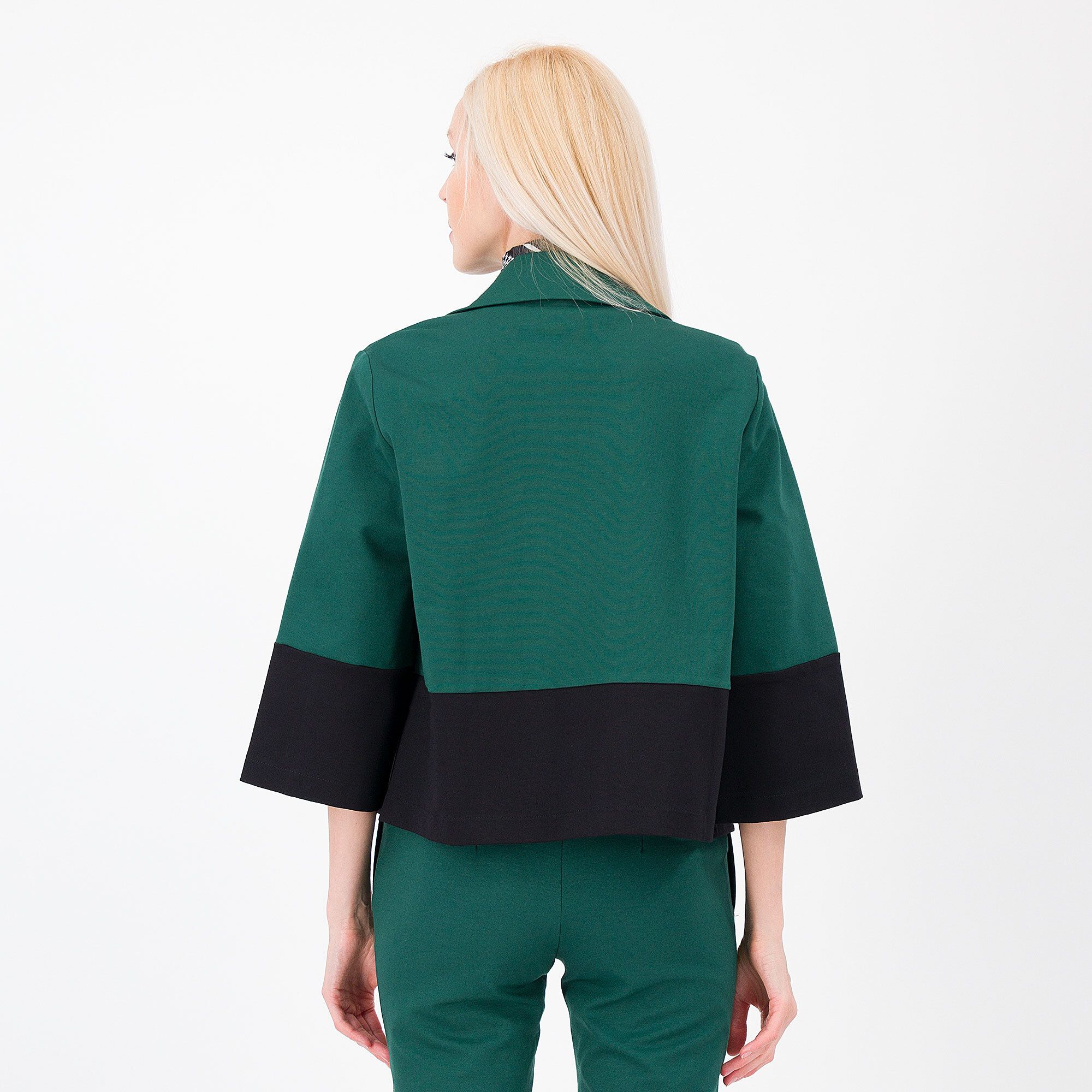 SottoMarino Giacca corta color block in punto Milano