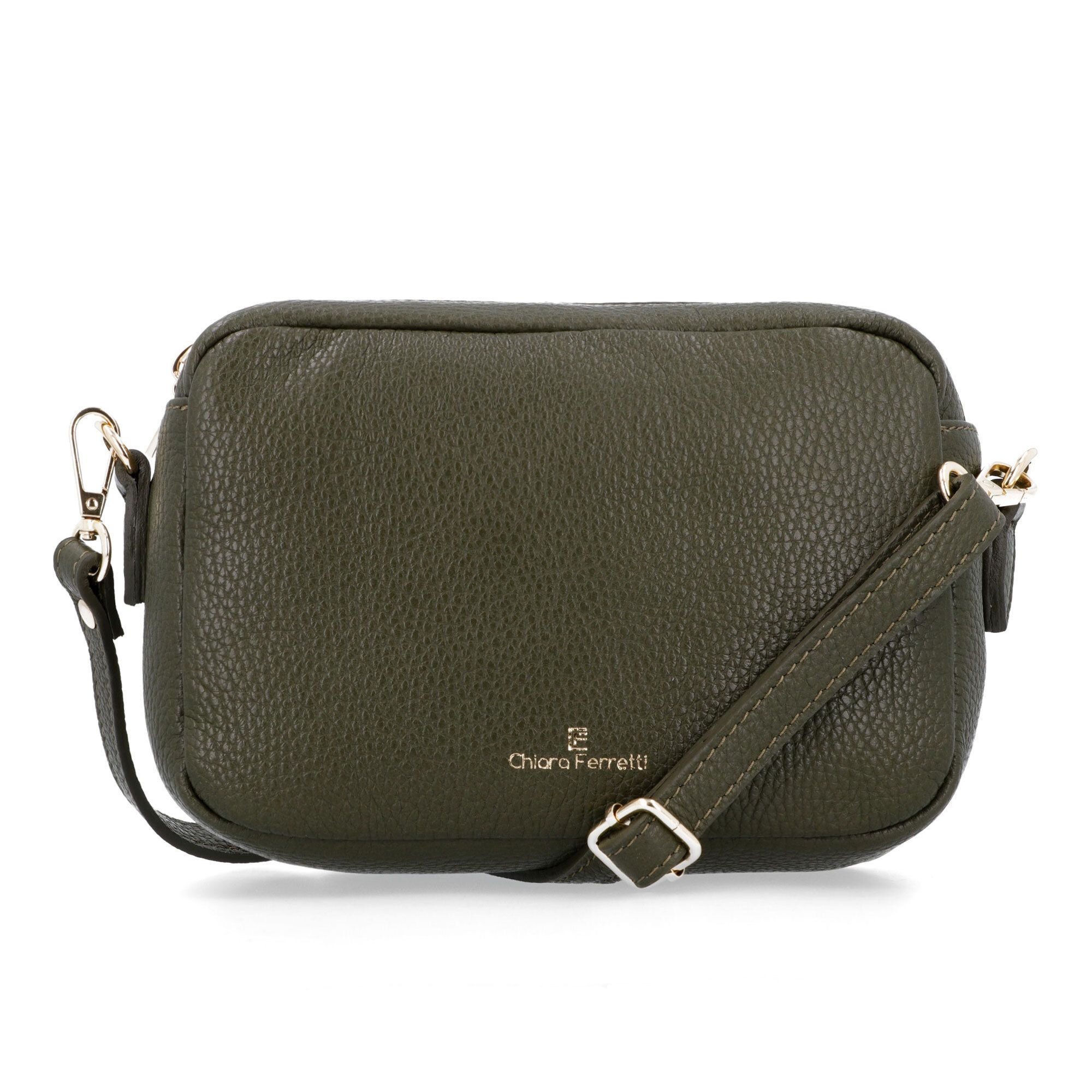 Chiara Ferretti Borsa in pelle con tracolla removibile e doppia zip