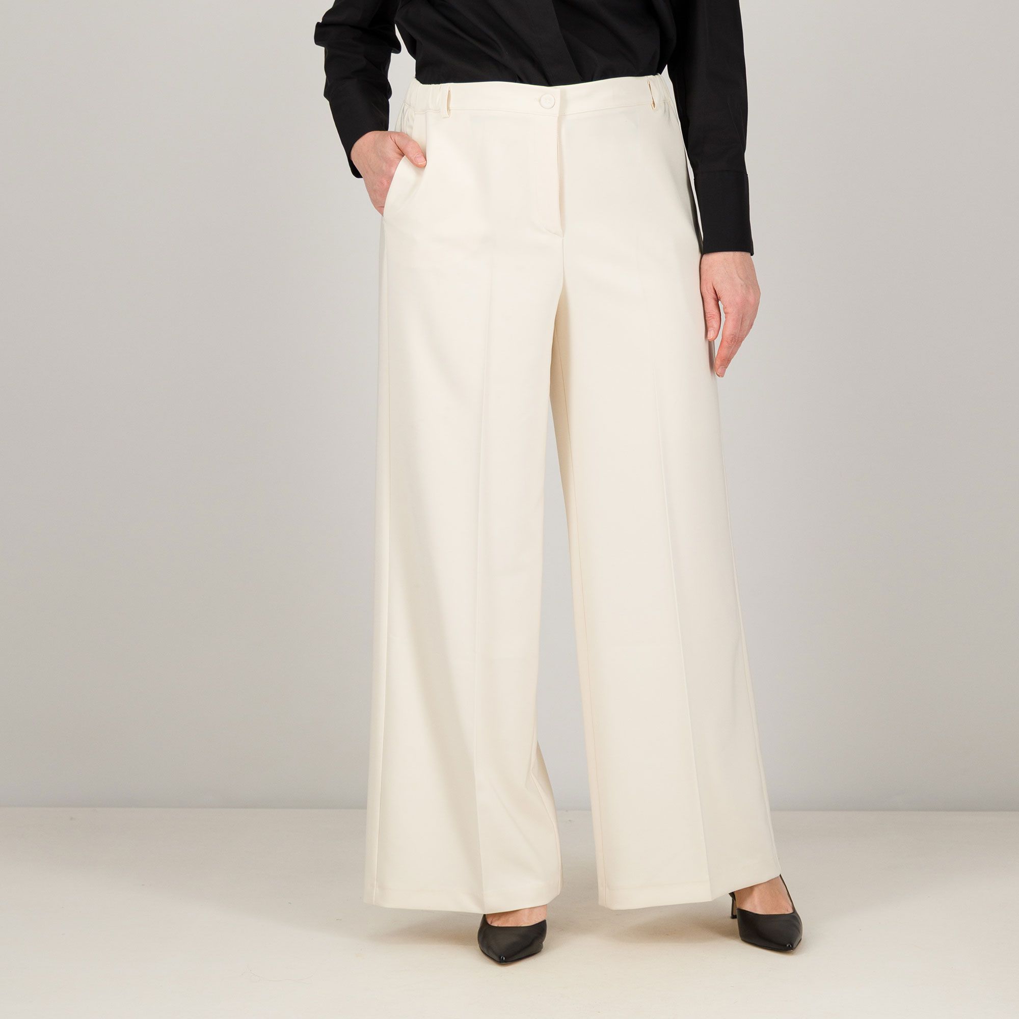 Caterina Lancini Pantaloni gamba ampia elasticizzati