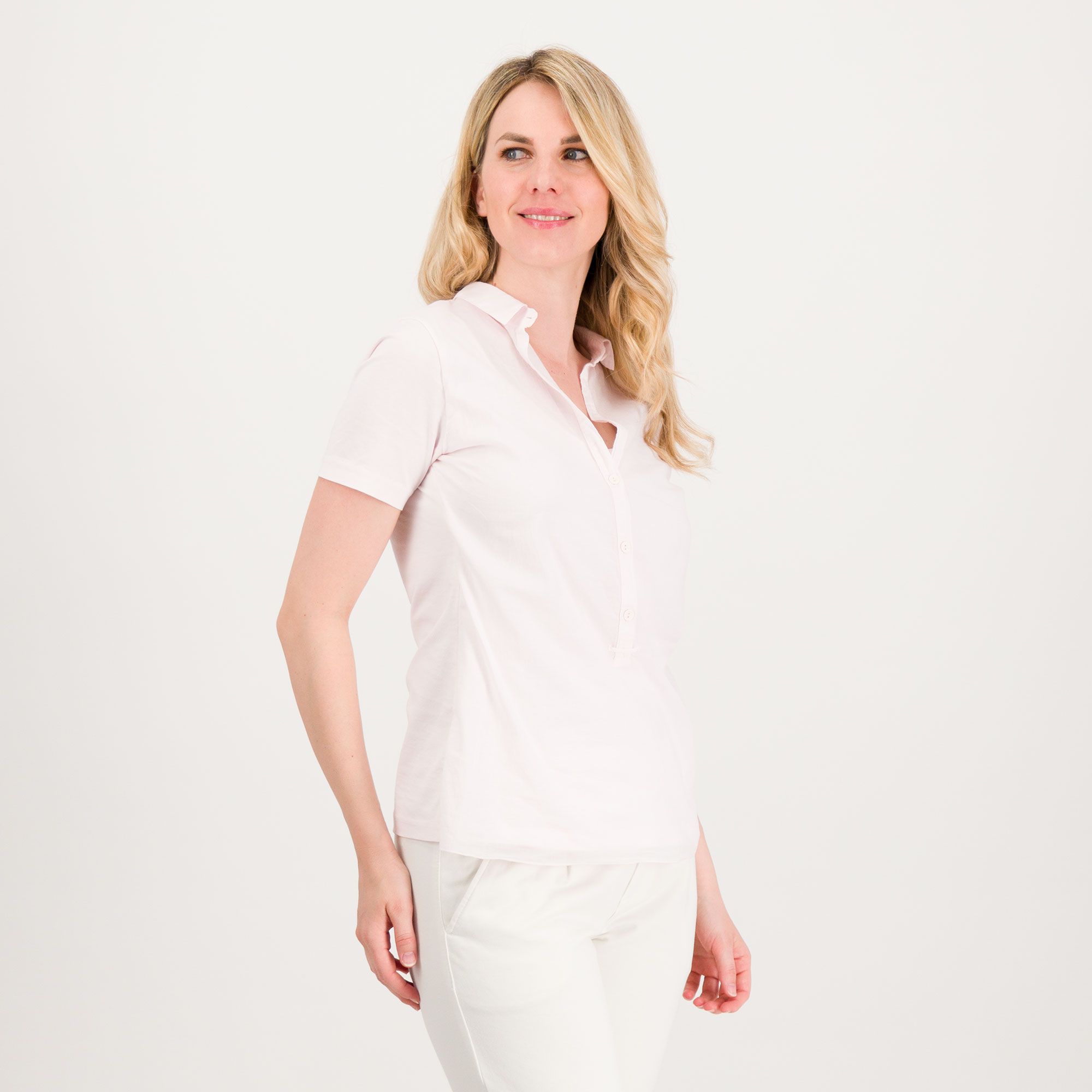 Colour Lab
T-shirt in jersey 
e mussola di cotone
con collo a camicia