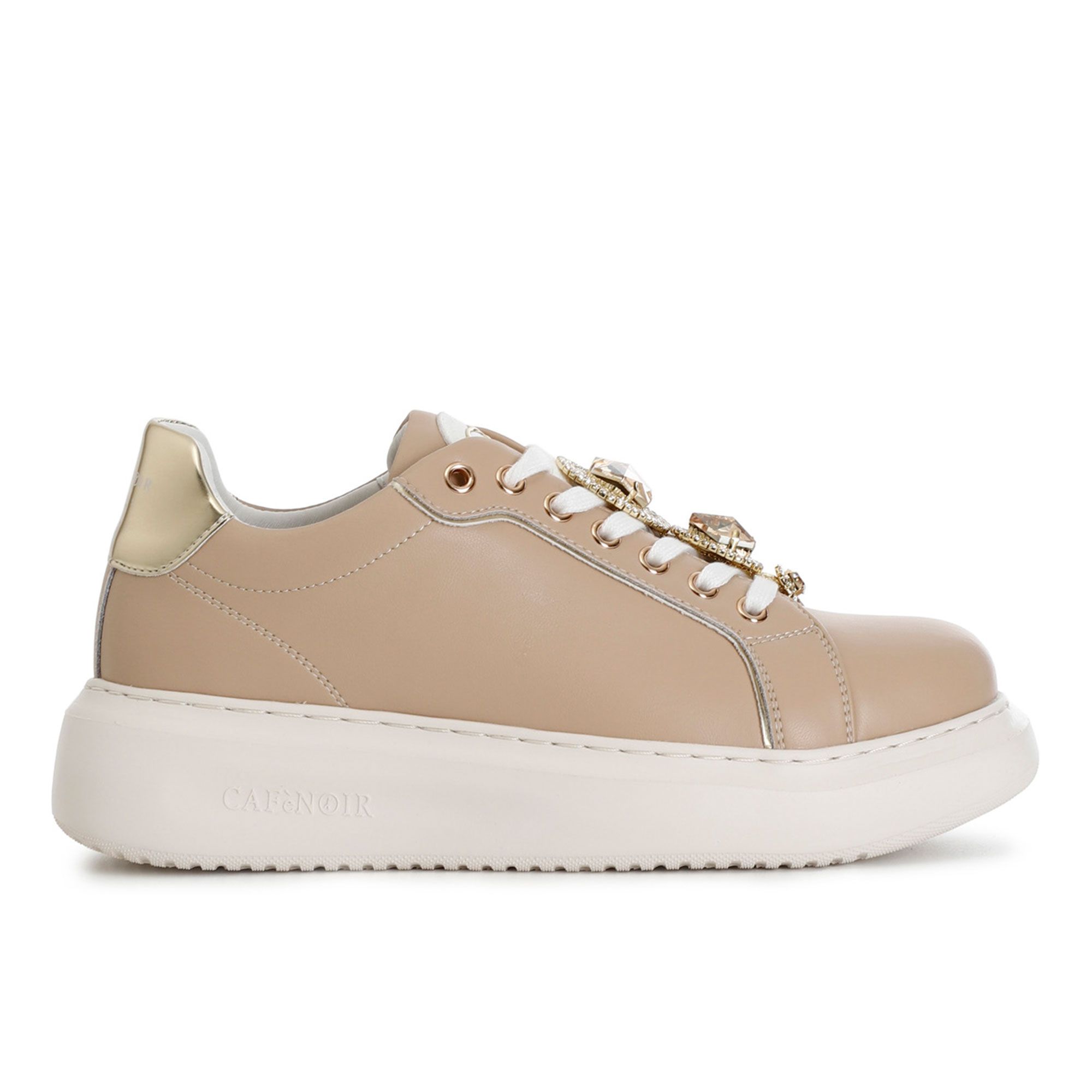 Cafè Noir
Sneaker stringate
in cuoio rivestito
con dettagli gioiello