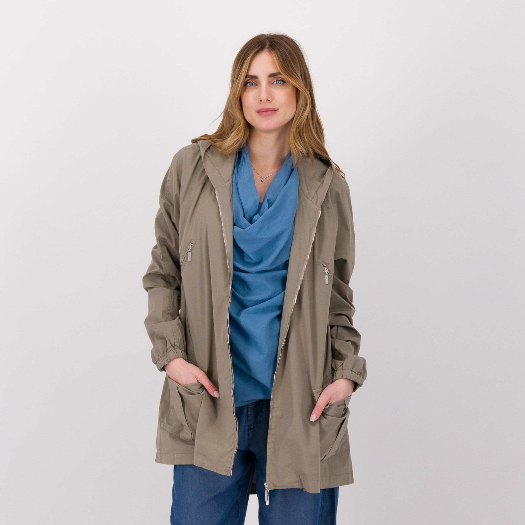 Colour Lab Parka con cappuccio e chiuzura con zip