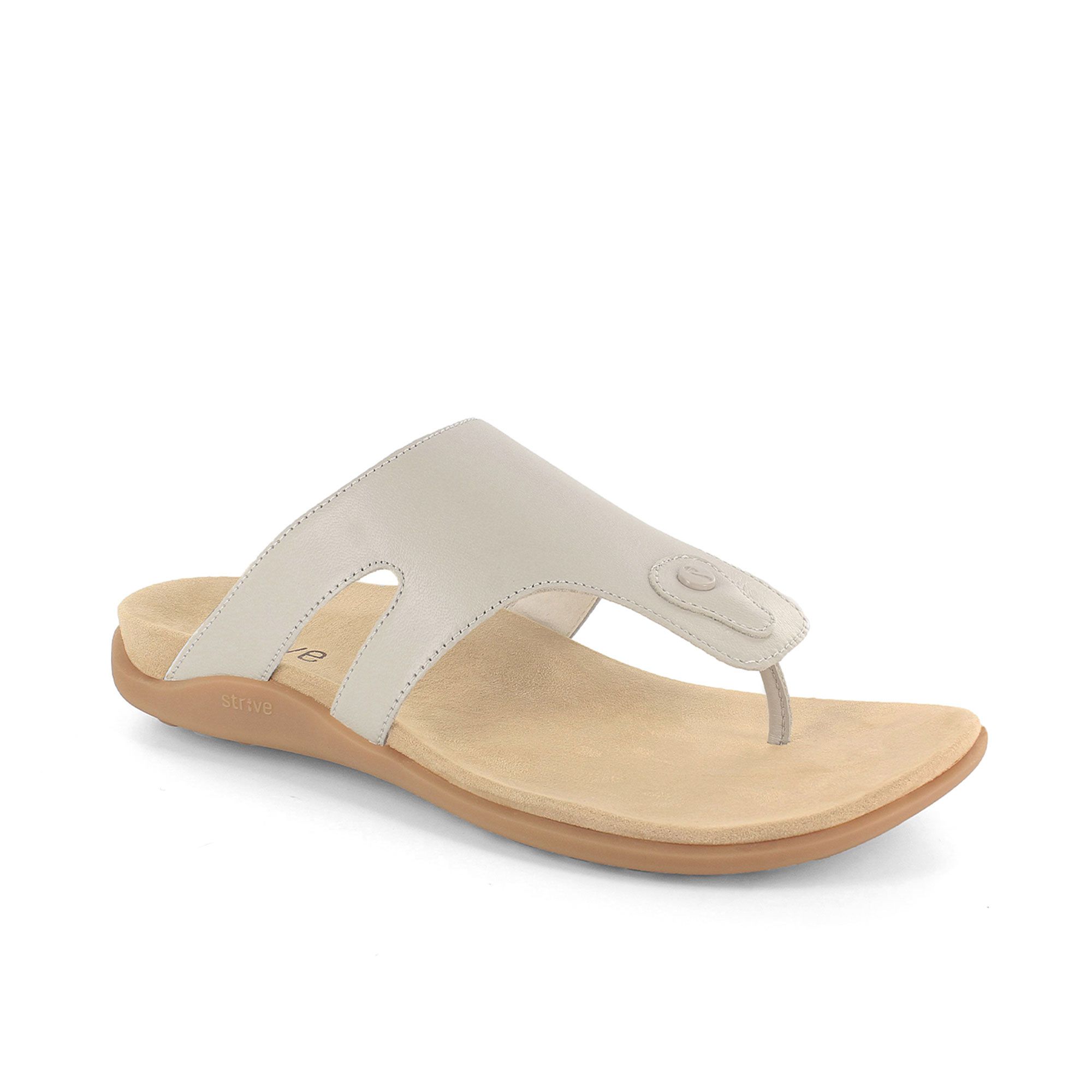 Strive Footwear Sandali infradito in pelle con soletta anatomica 3,5cm