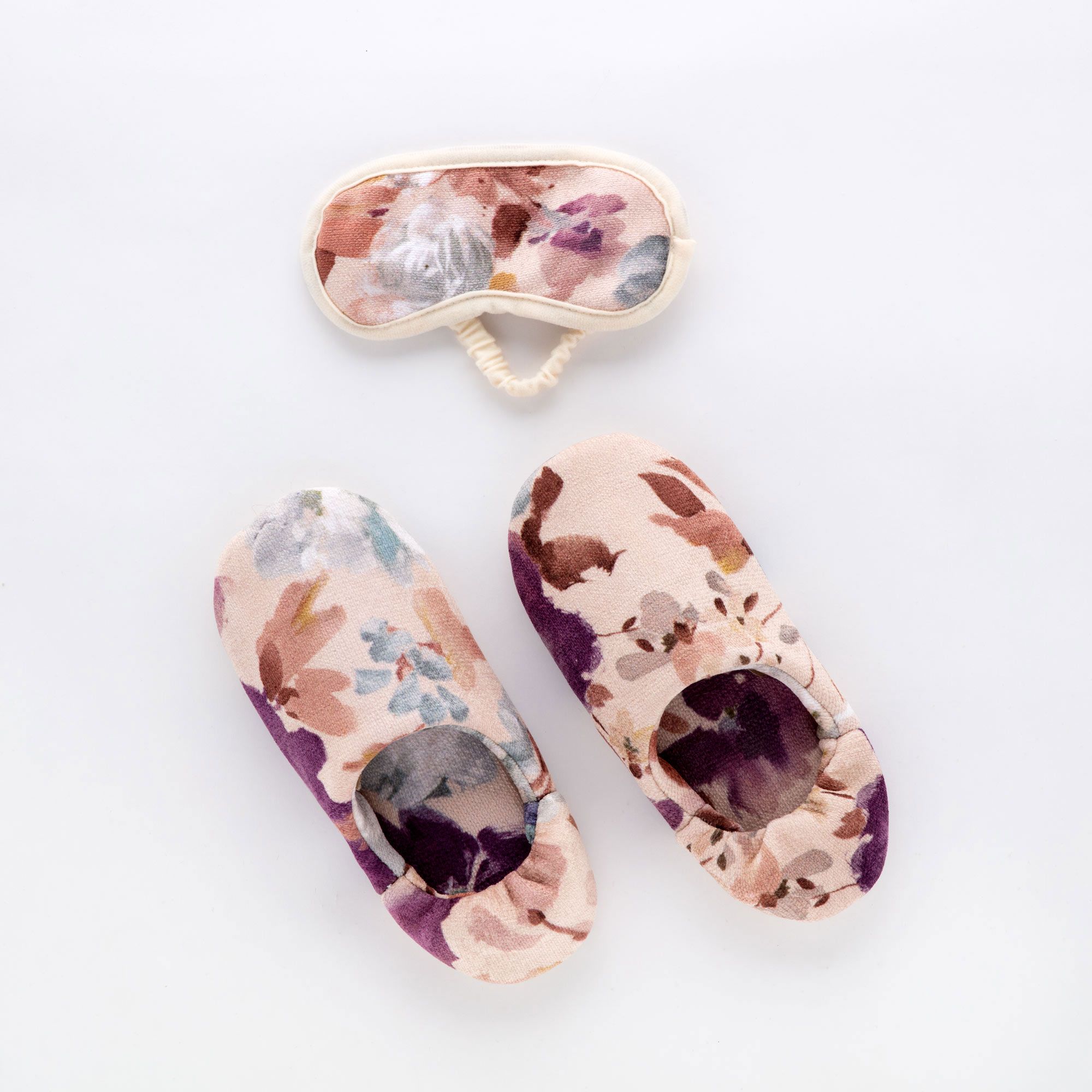 Carillo Home Set mascherina notte e ciabatte Lavinia in velluto