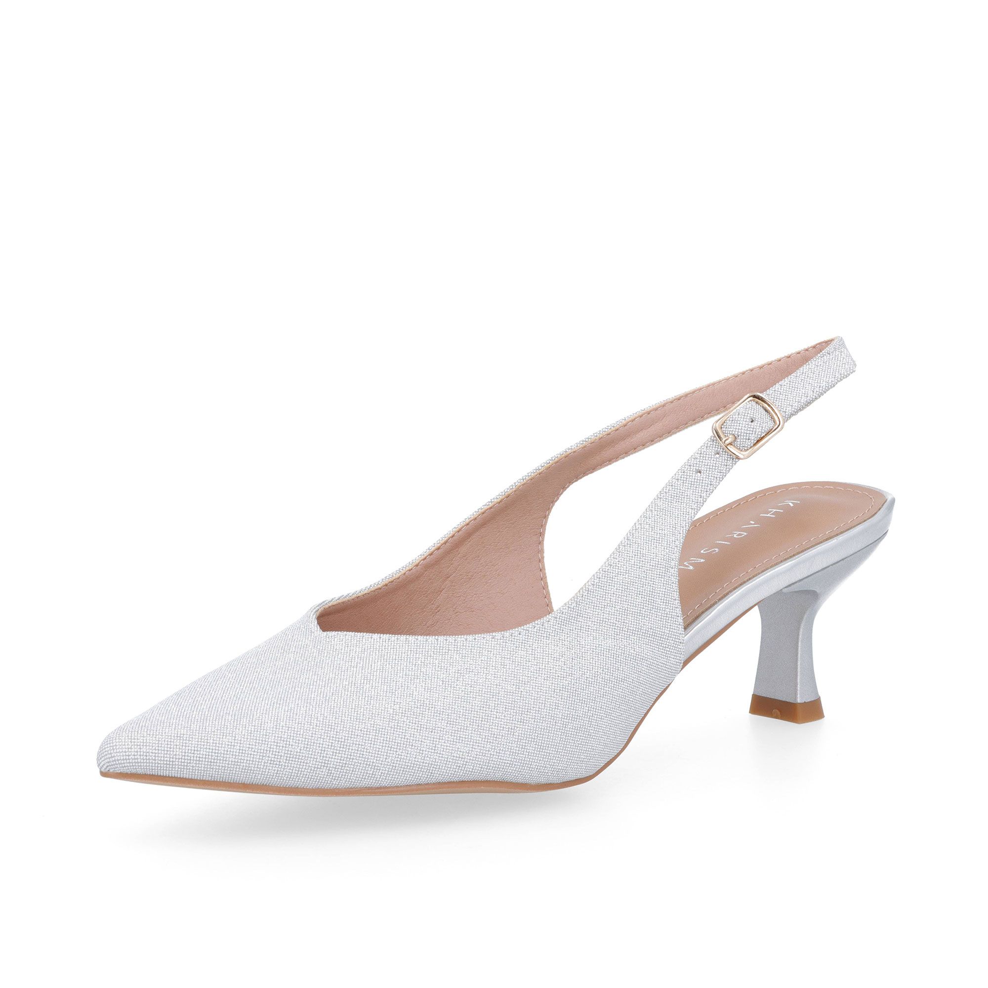 Kharisma Slingback lisce oppure con strass, tacco 6cm
