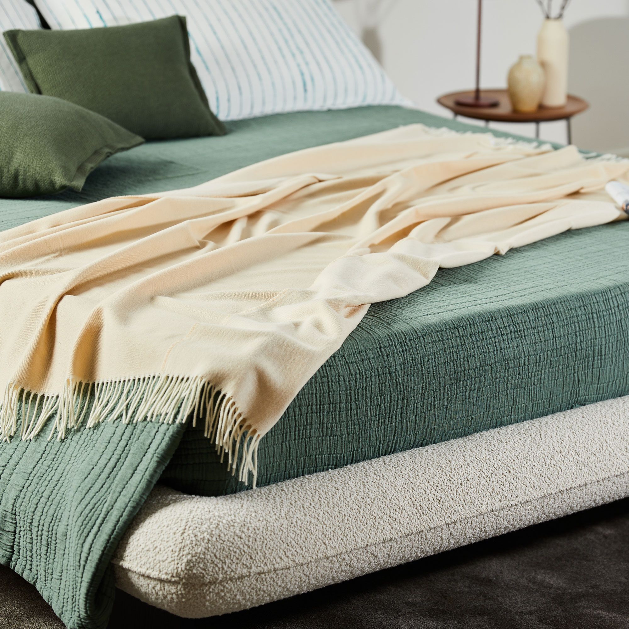 Marzotto Home Plaid double face in 100% lana merino extrafine 130x180 cm