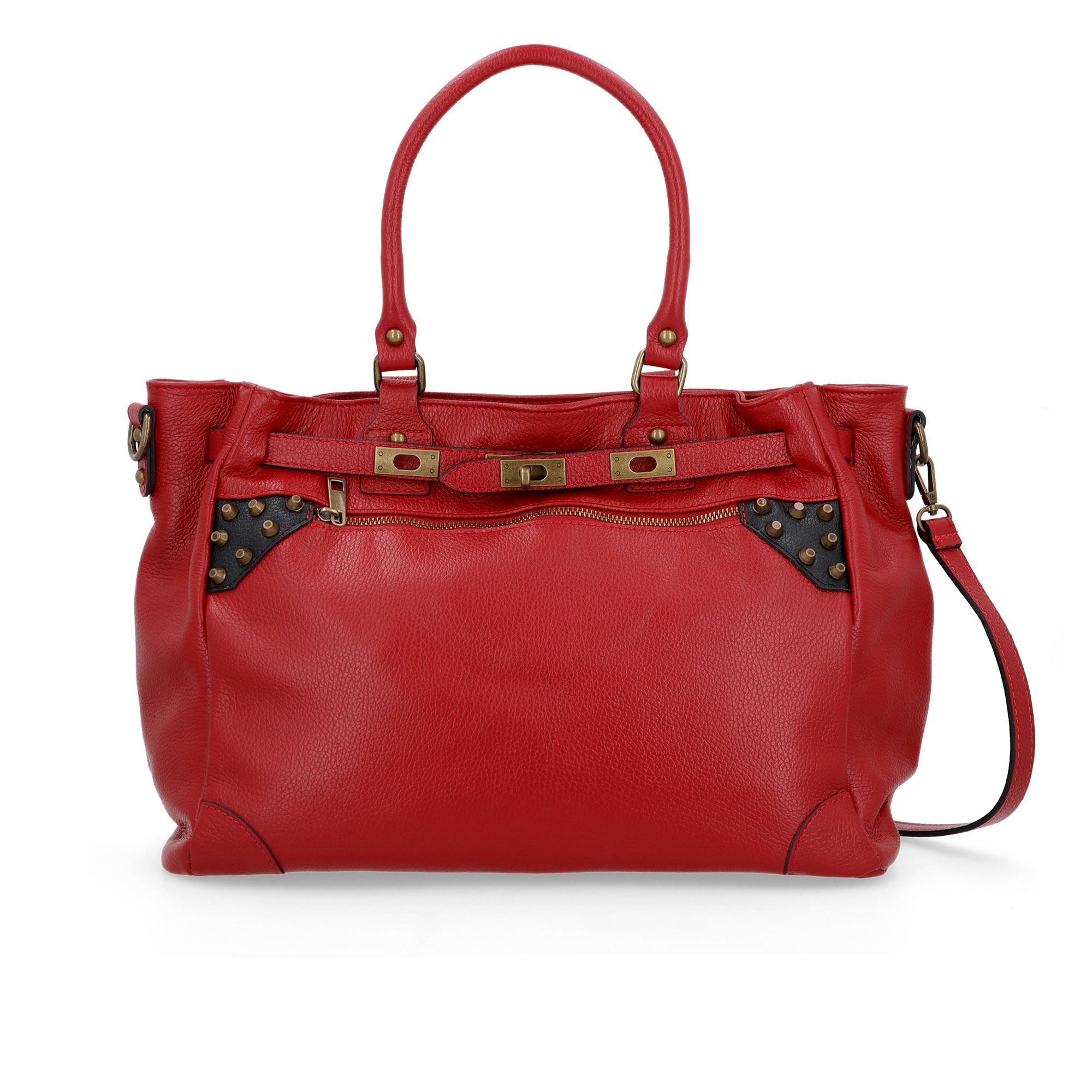 Stefano Ghilardi Borsa in pelle postina con girello e tracolla removibile