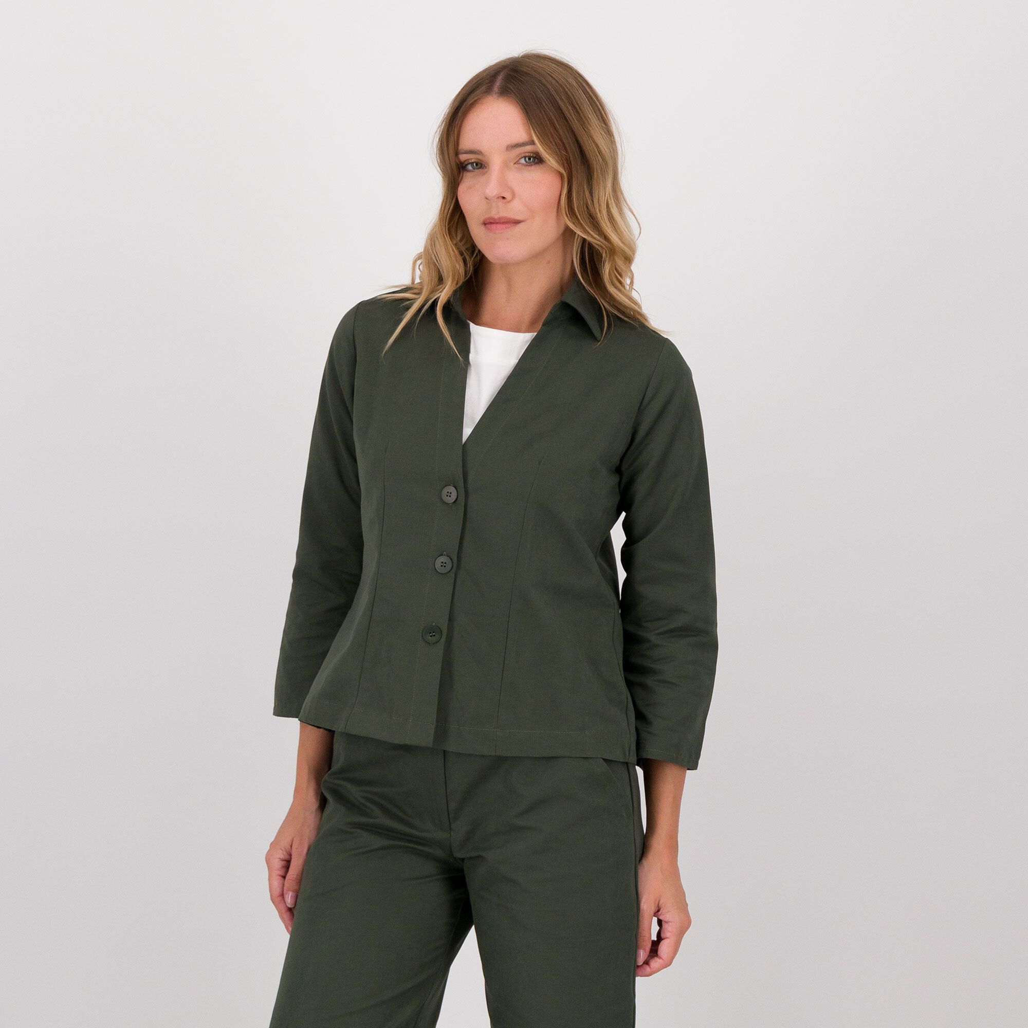 M’ama Giacca a camicia a 3 bottoni con apertura a V