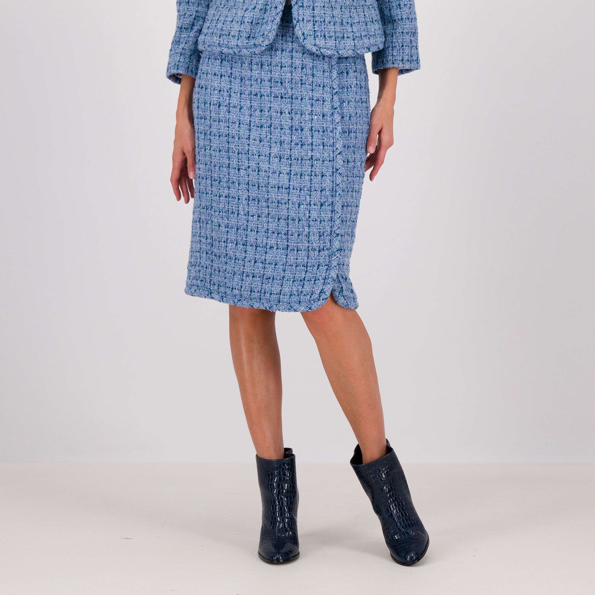 Isaac Mizrahi Live!
Gonna midi
in tweed
con spacco