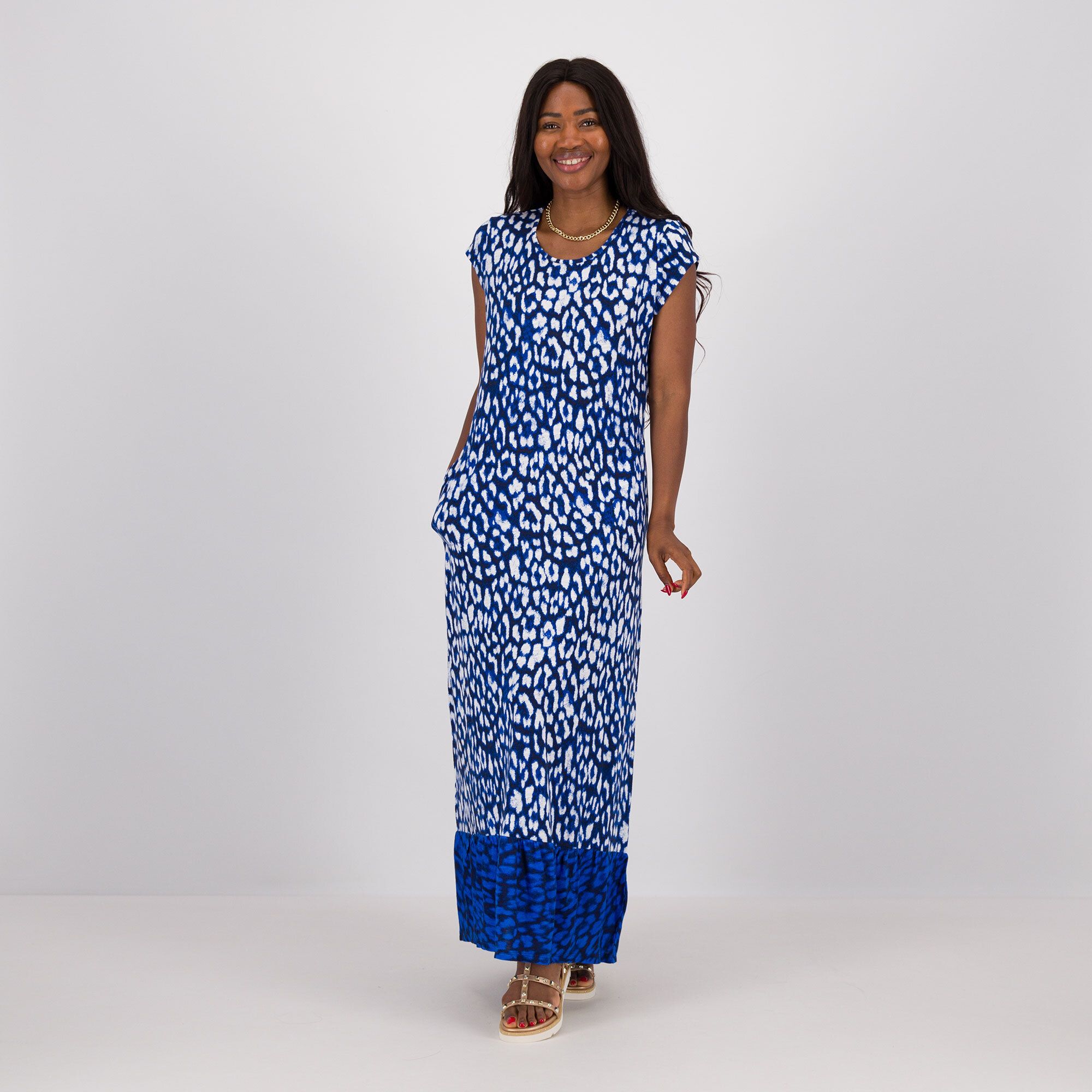 Denim & Co
Abito lungo in
cotone, viscosa con
manica ad aletta