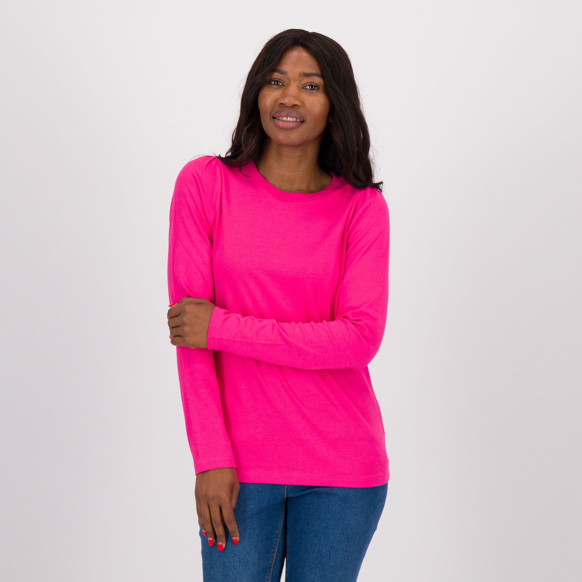 Isaac Mizrahi Live!
Maglia maniche lunghe
e scollo tondo
in jersey di cotone