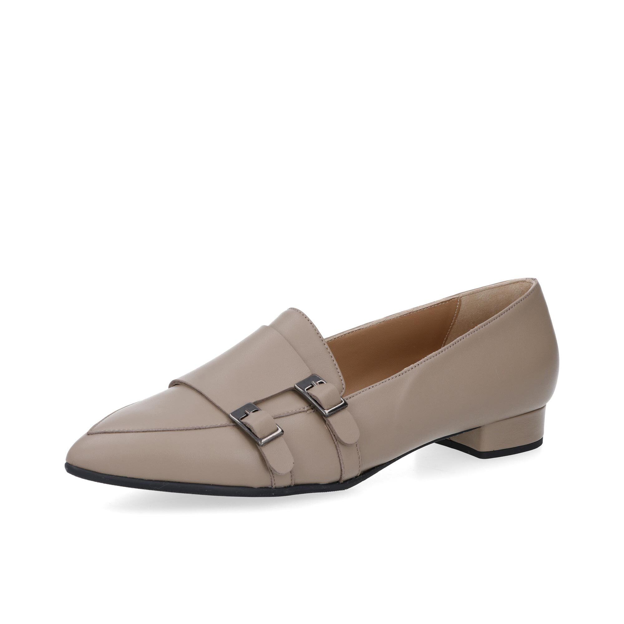 Le Serpentini
Mocassini in pelle
con fascia a 2 fibbie
e tacco 2 cm
