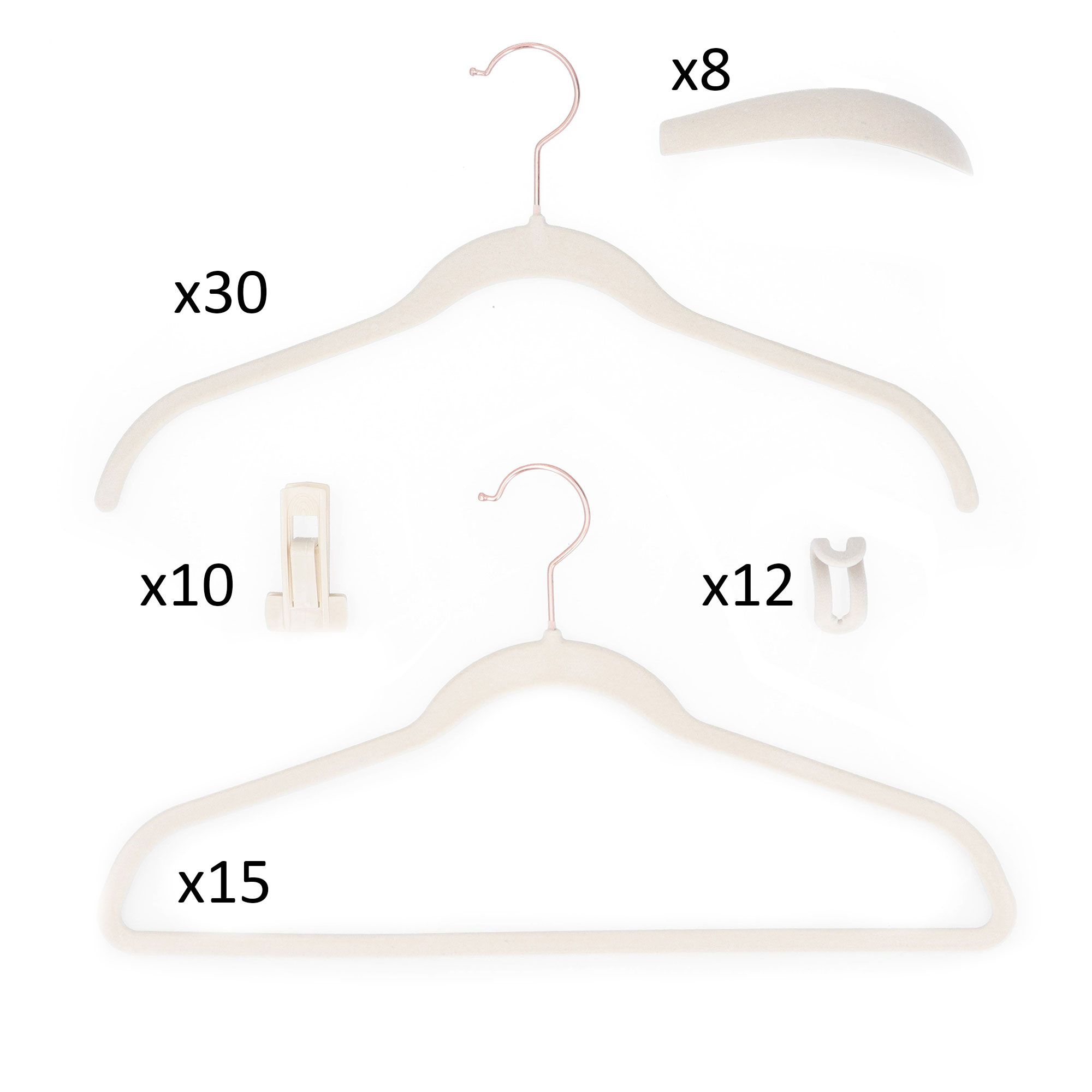 Organised Options
Set 75 pezzi
con appendini e ganci
per maglie e abiti