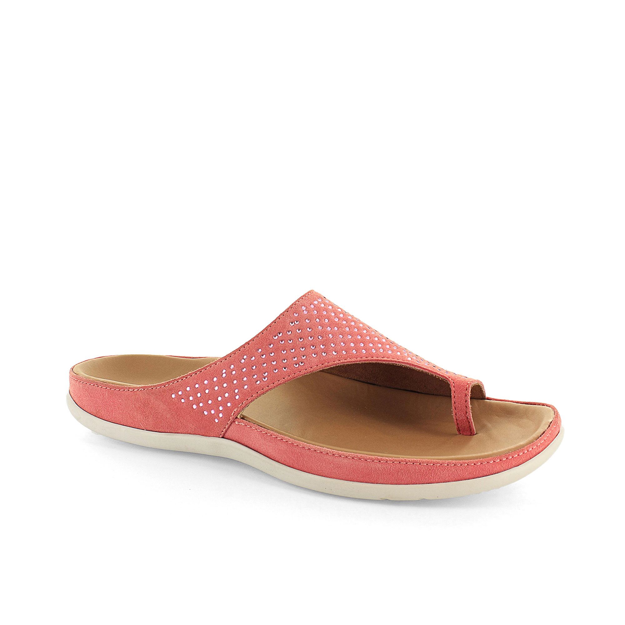 Strive Footwear
Infradito in pelle
con strass e inserto 
elastico