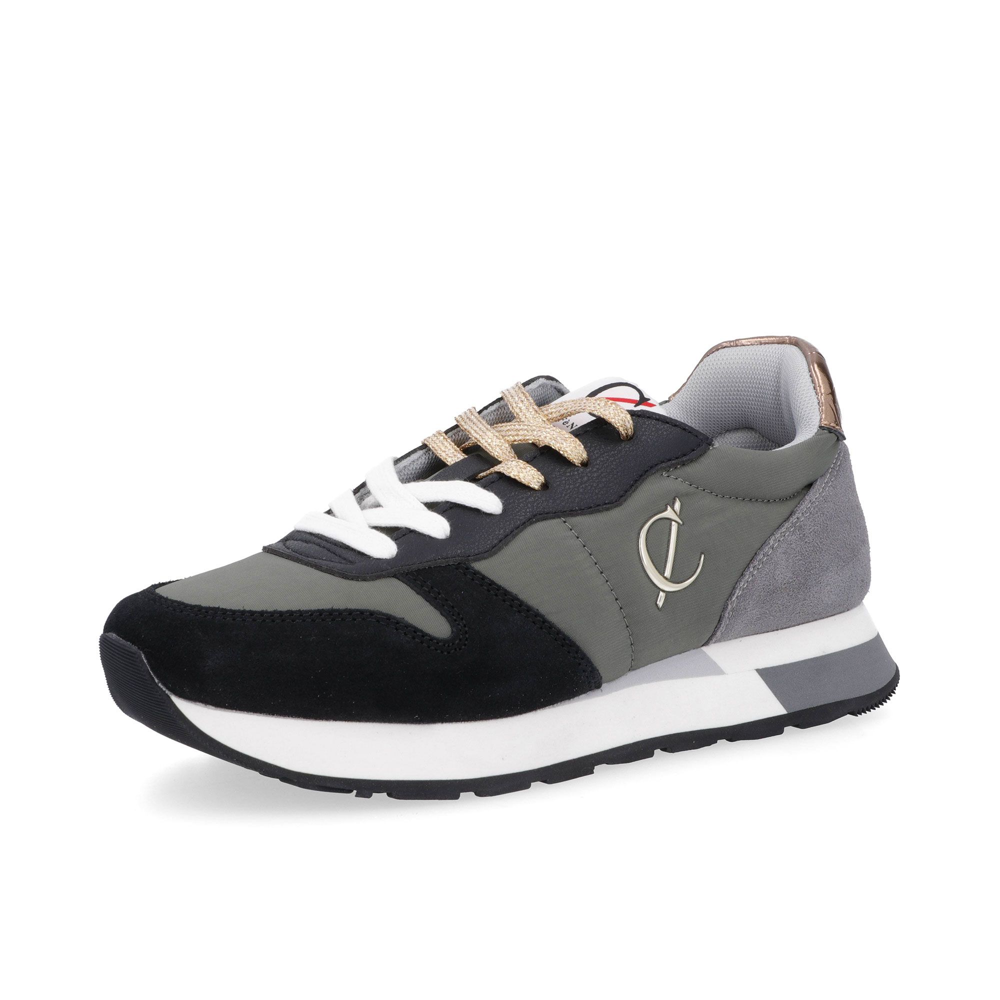 Cafè Noir
Sneakers in tessuto
e pelle con suola
e lacci bicolore