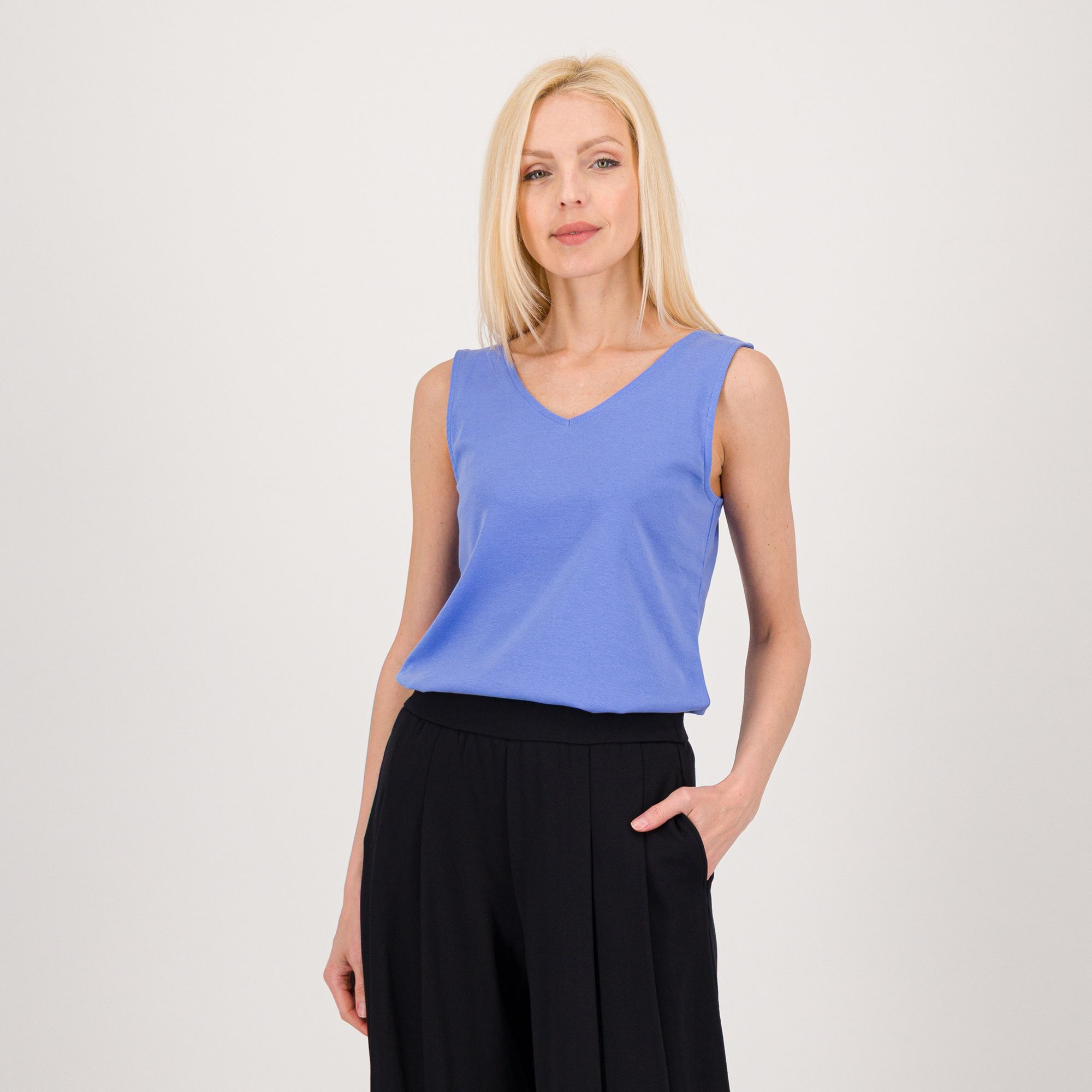 Isaac Mizrahi Live!
Top smanicato
reversibile
misto cotone Pima