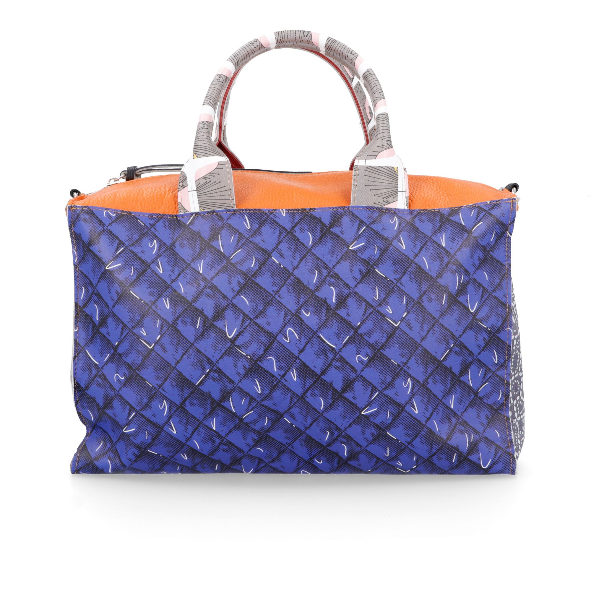 Ebarrito Borsa shopper in pelle con tracolla removibile