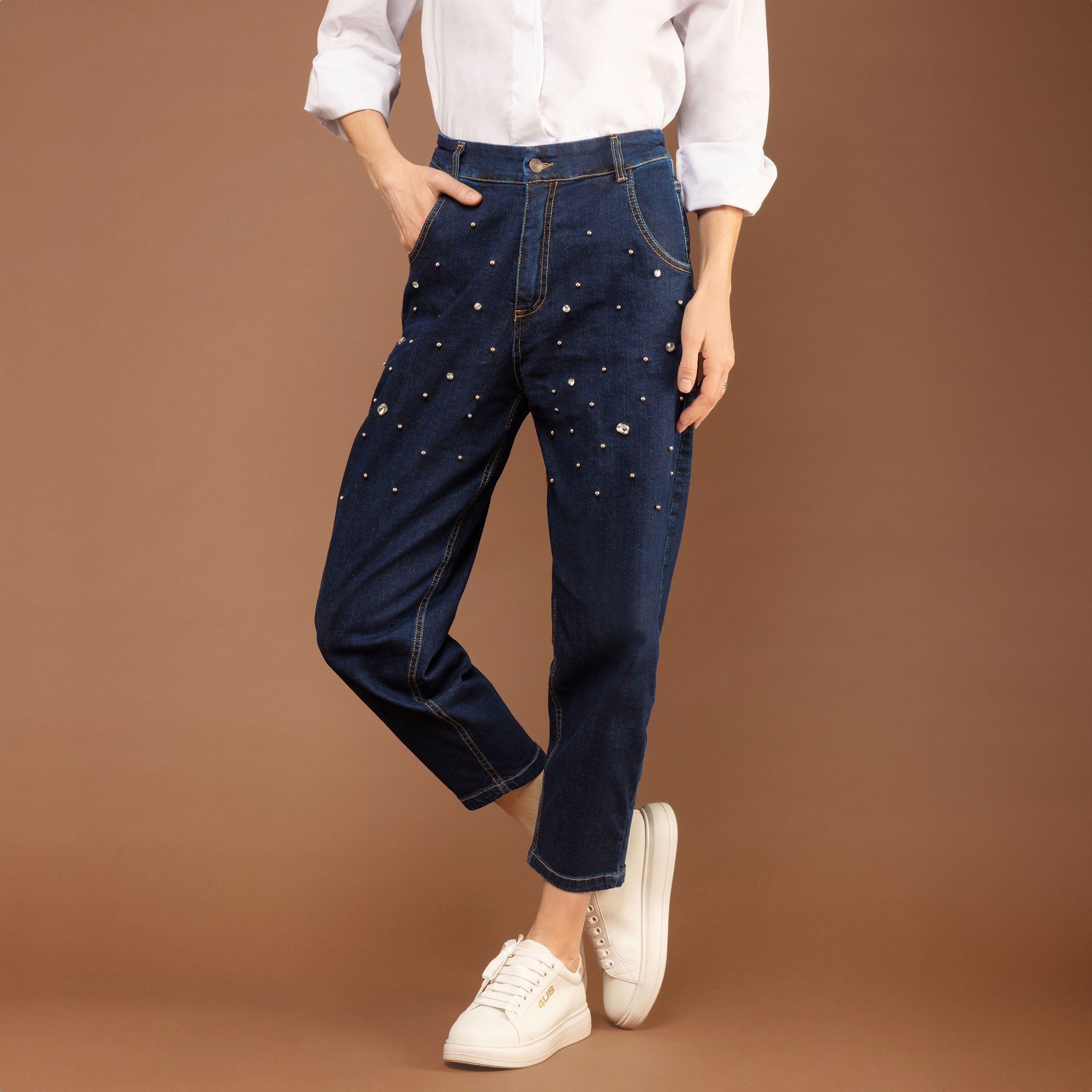 Enjoy
Jeans balloon
con strass