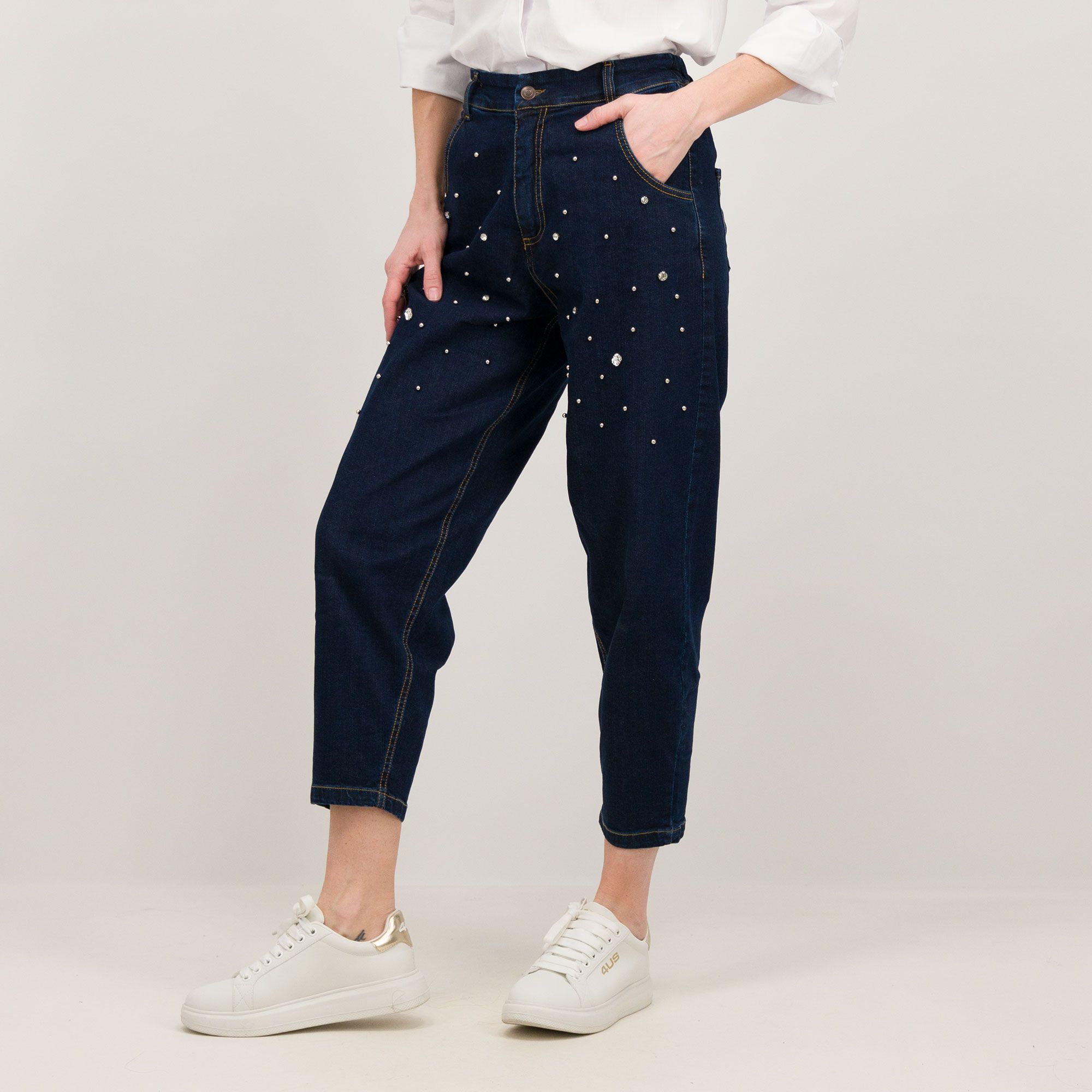 Enjoy Jeans balloon con strass