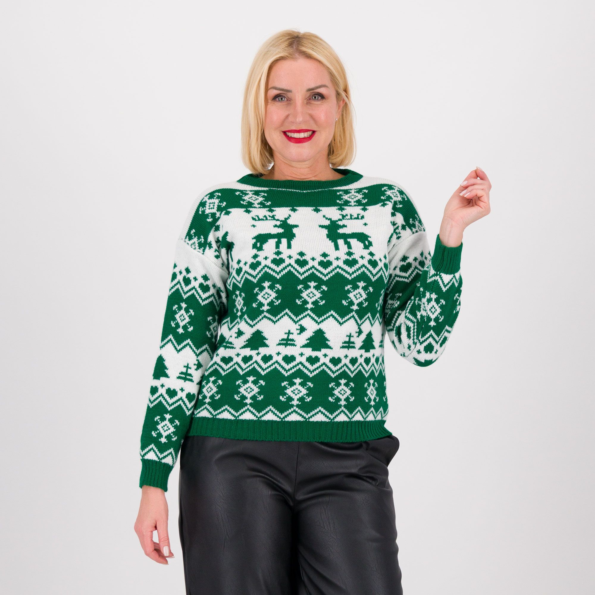 Enjoy Tricot
Maglione girocollo
con decorazioni
natalizie