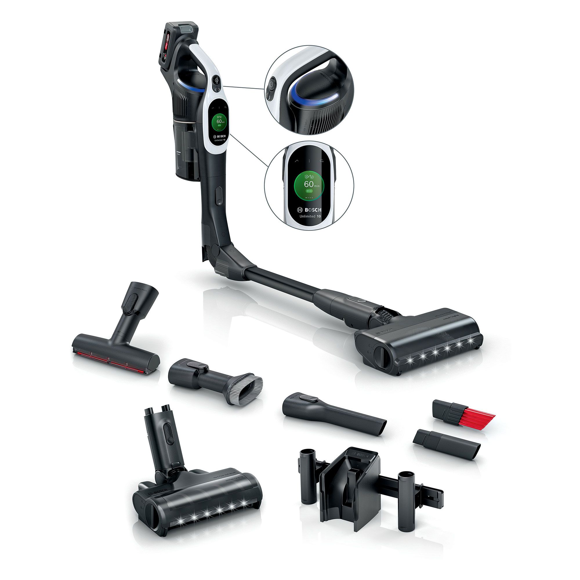 Bosch
Unlimited Scopa 
elettrica con 
accessori