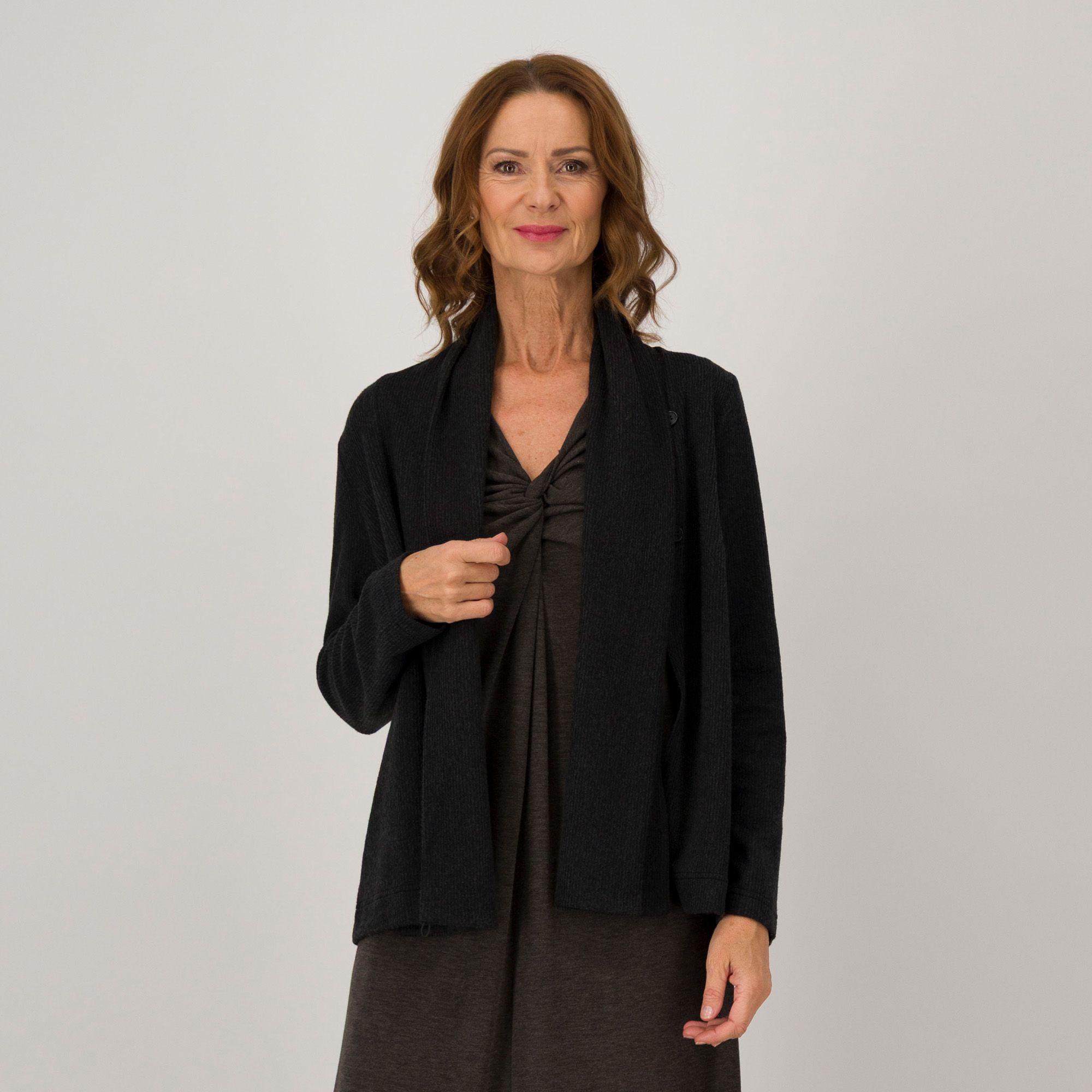 Caterina Lancini Cardigan corto in maglia a coste