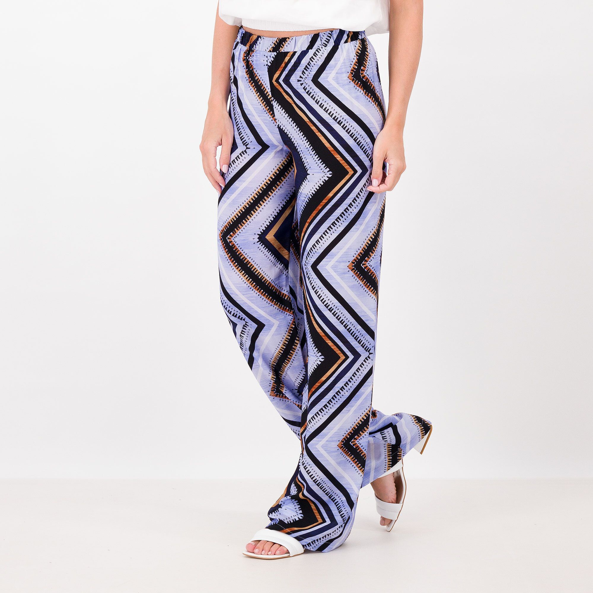 SottoMarino Pantaloni gamba dritta in viscosa fantasia Made in Italy