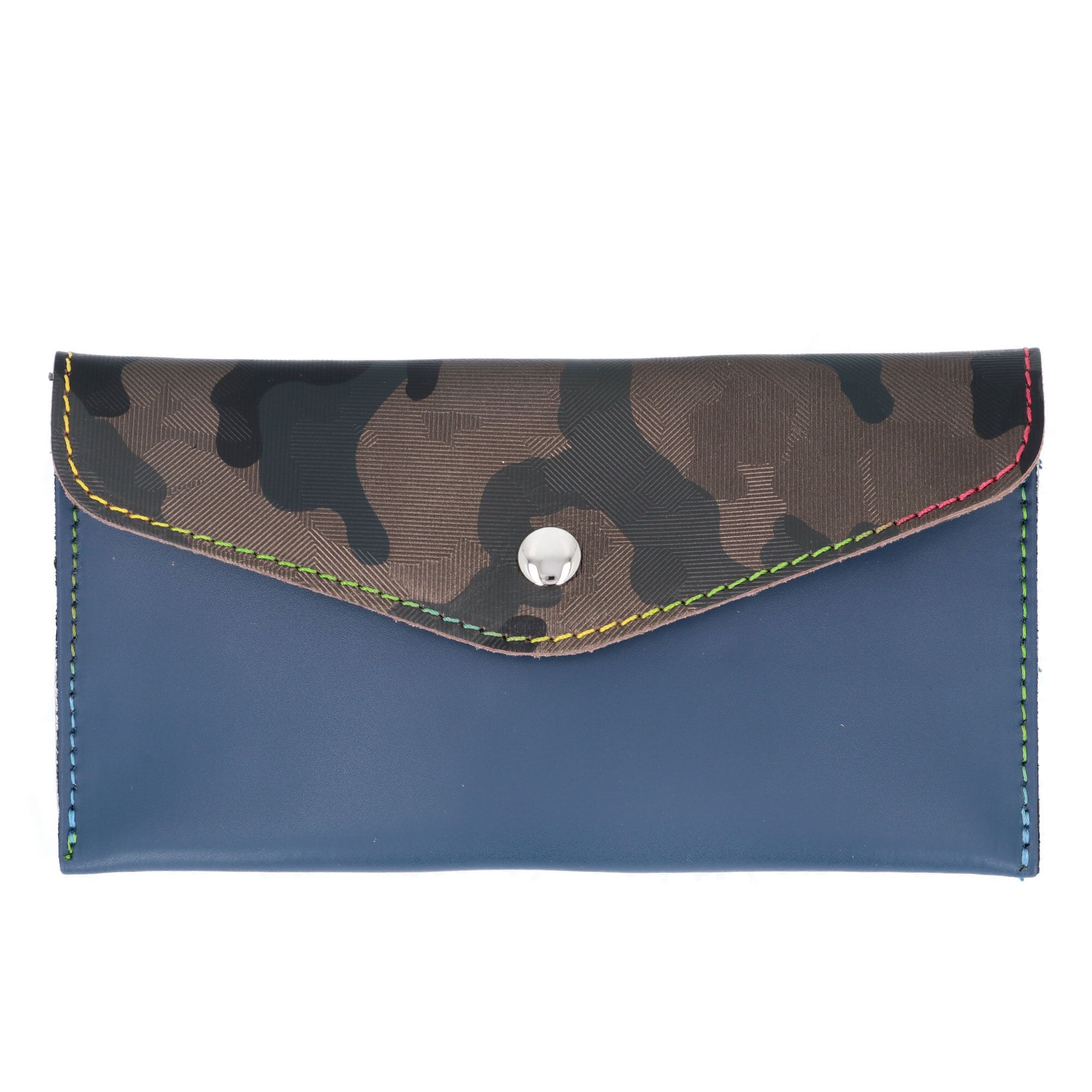 Ebarrito Portafoglio multiscomparto in pelle patchwork
