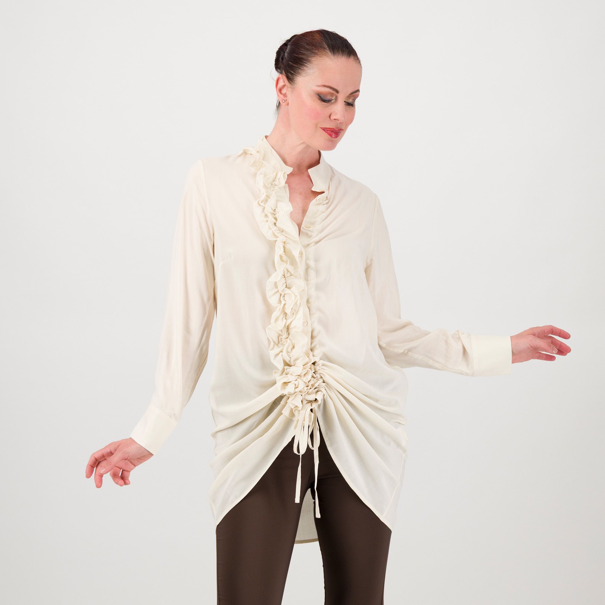 Caterina Lancini
Camicia a maniche
lunghe con rouches