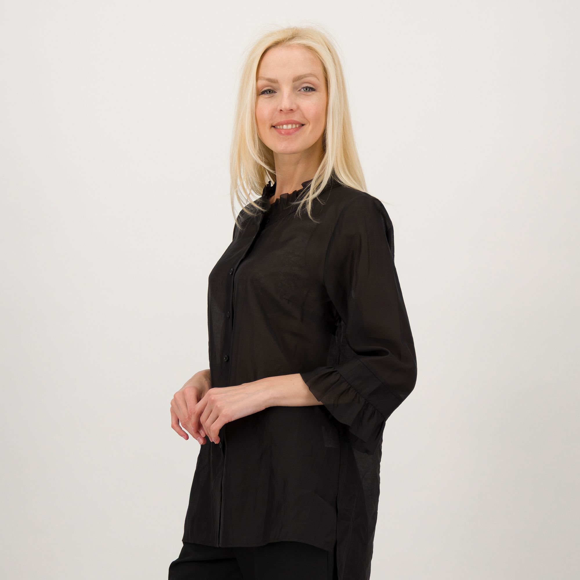 Caterina Lancini Camicia a maniche lunghe con rouche