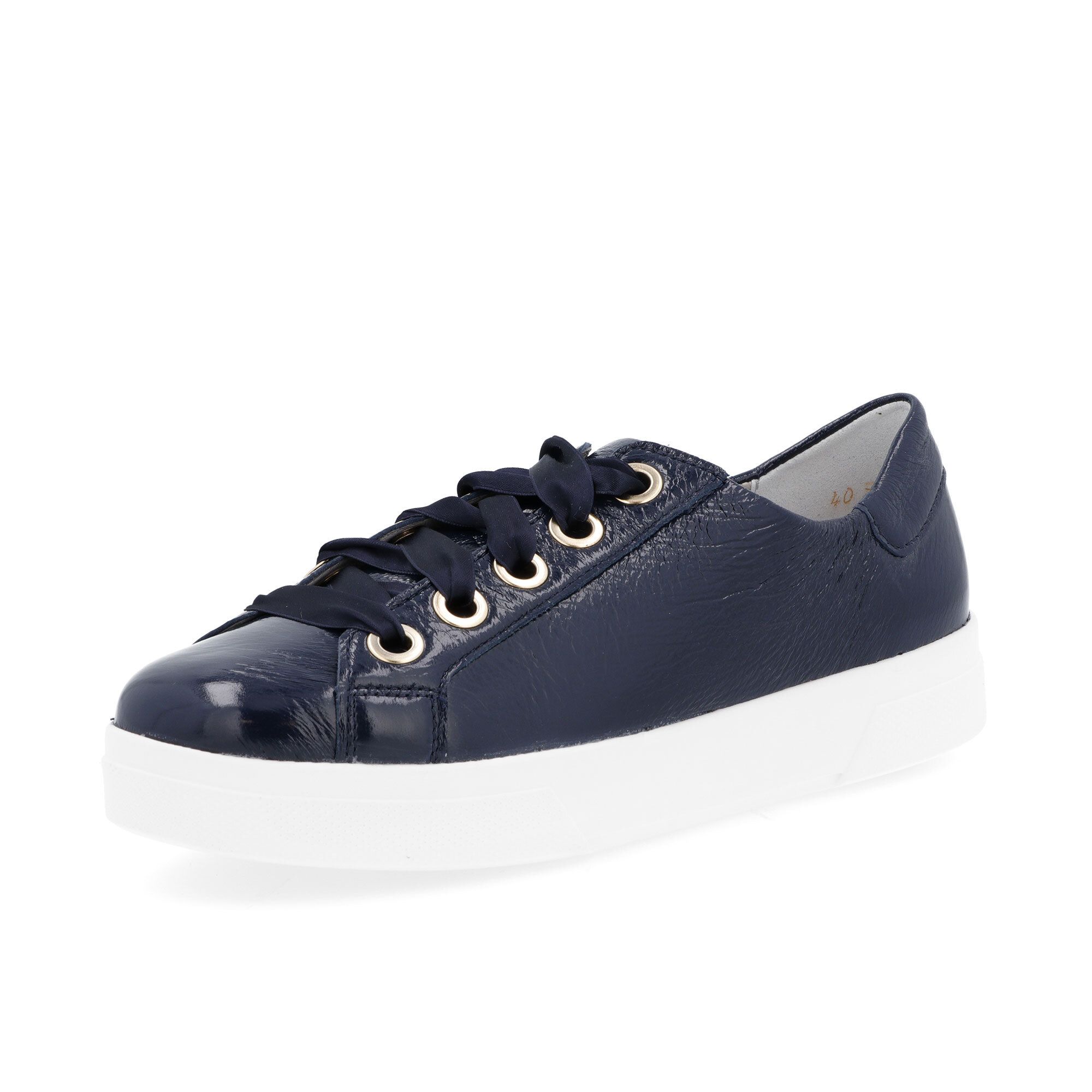 Vitaform
Sneaker 
in pelle verniciata
con lacci in raso