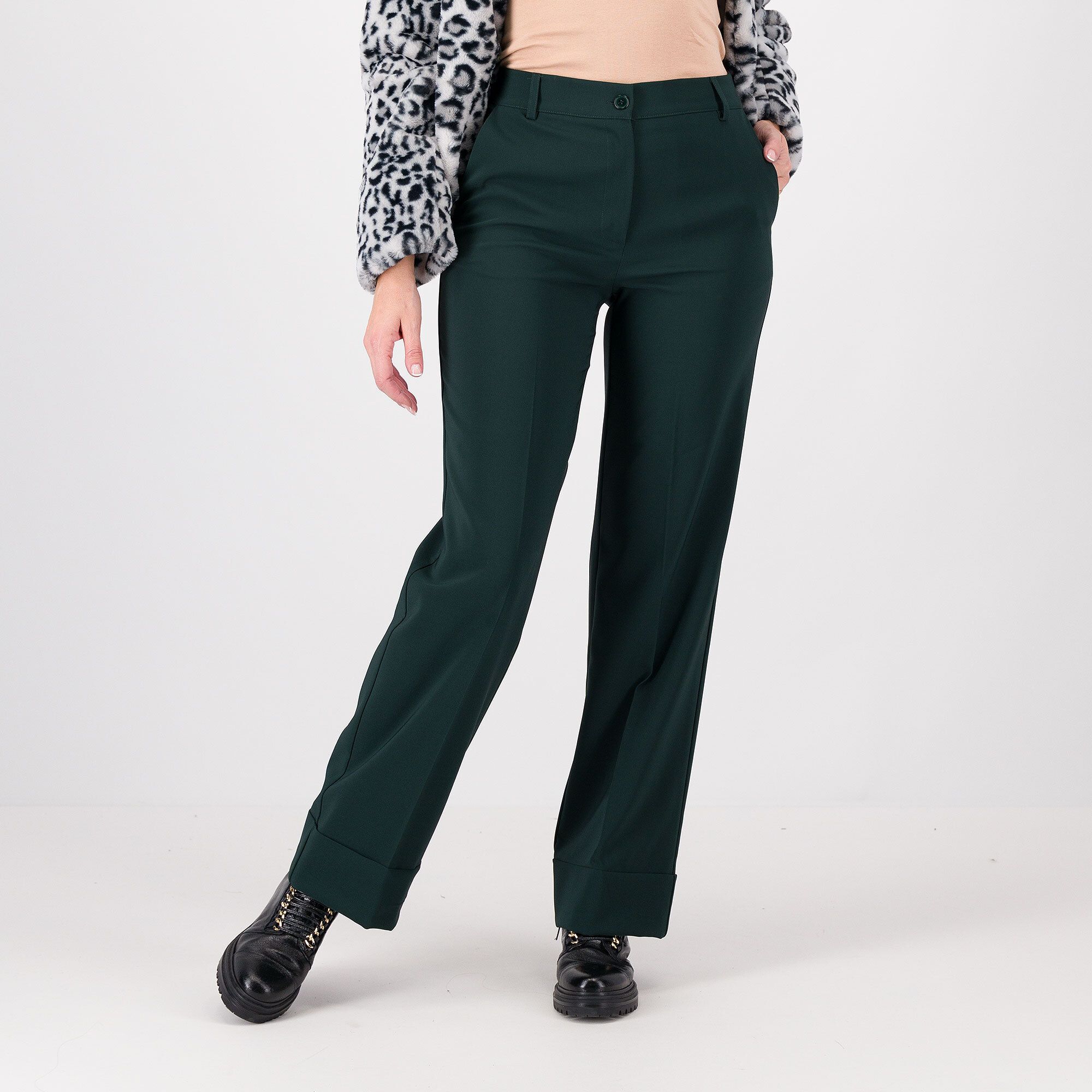 Caterina Lancini Pantaloni ampi in bi-stretch tecnico anche Petite