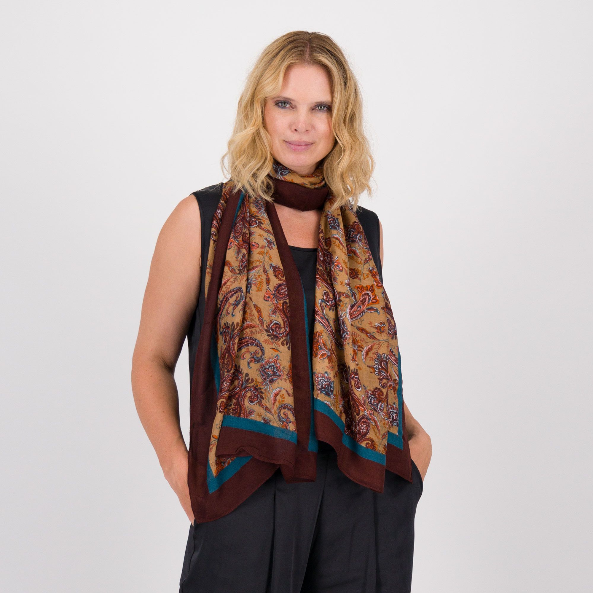 Isaac Mizrahi Live! Sciarpetta 100% viscosa fantasia