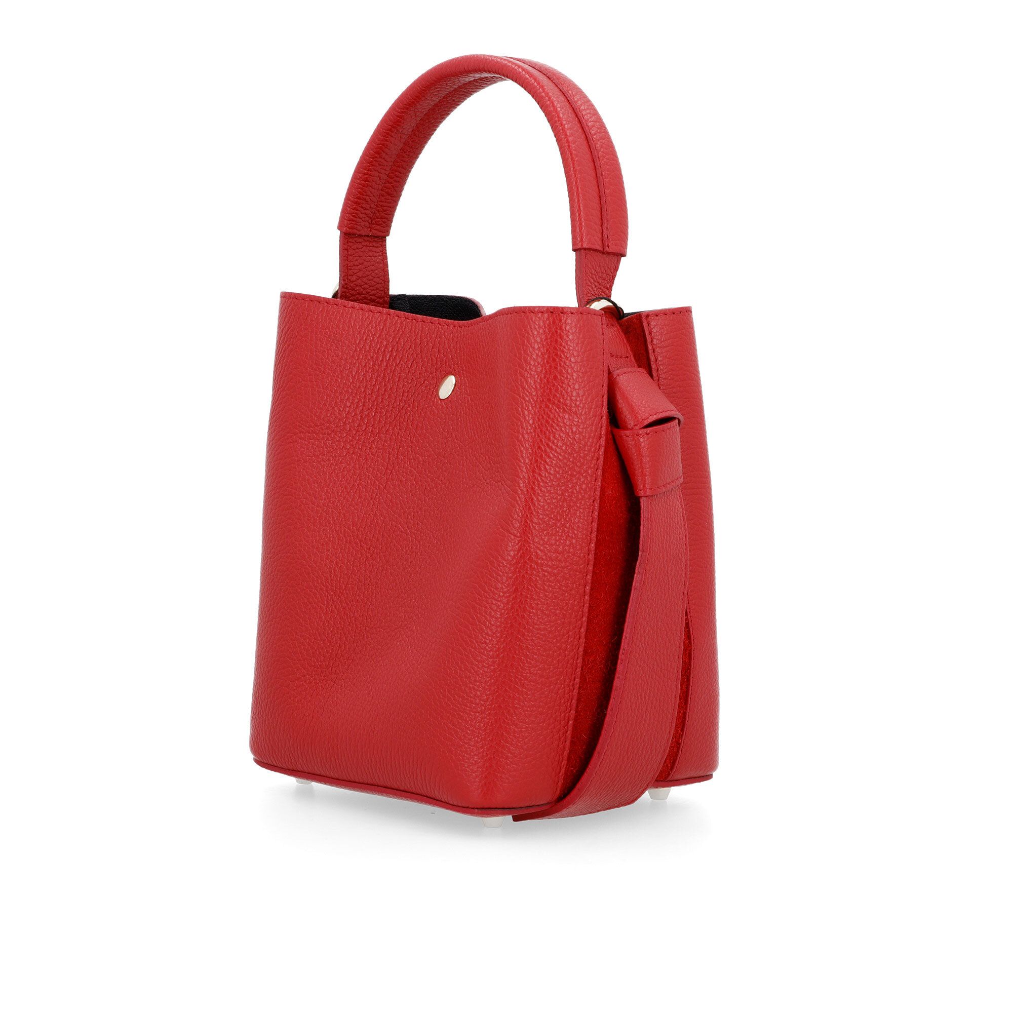 Le Corone Bags Borsa a secchiello in pelle con pochette e tracolla