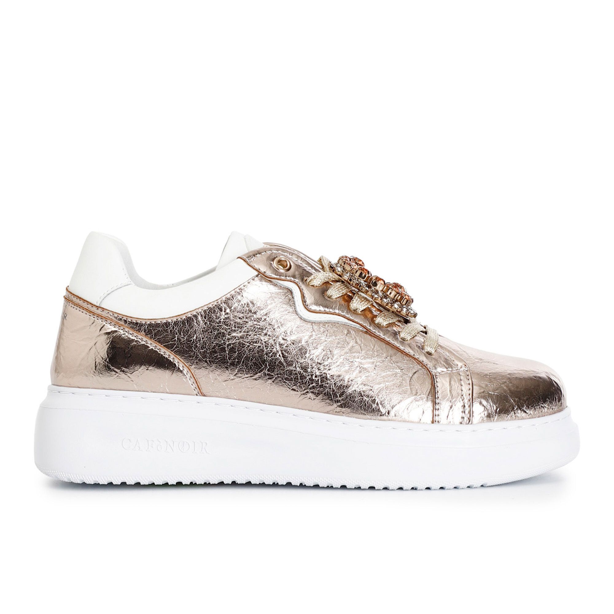 Cafè Noir
Sneaker stringate
con tomaia laminata
effetto stropicciato