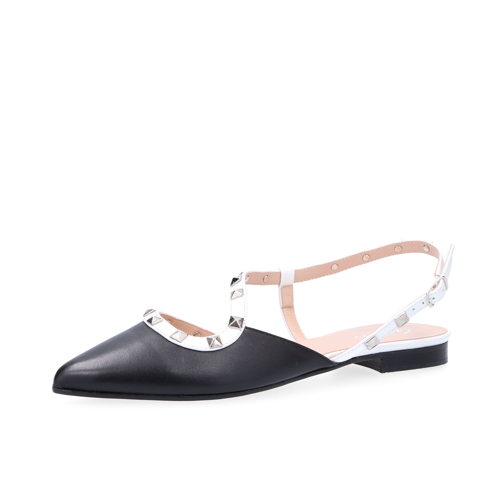 Galieti Slingback in pelle con borchie