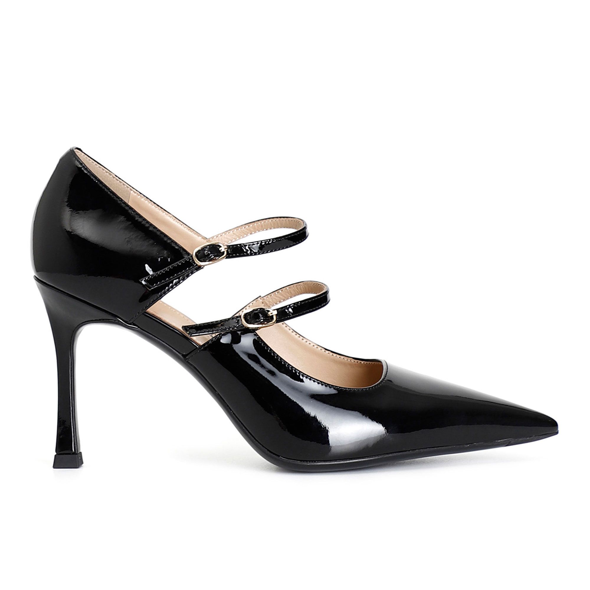 Cafè Noir
Mary jane in vernice
con 2 cinturini
e tacco 8,5 cm