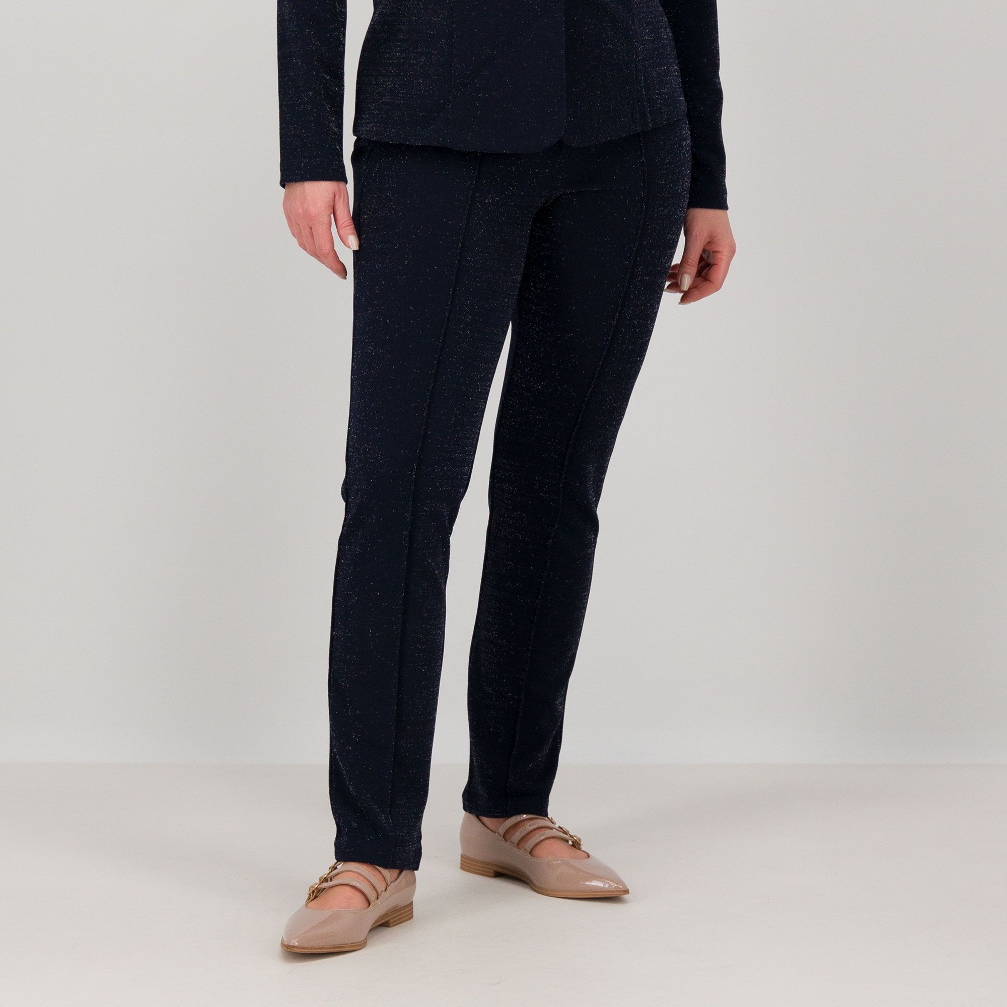 Nina Leonard
Pantaloni a gamba
stretta lamé