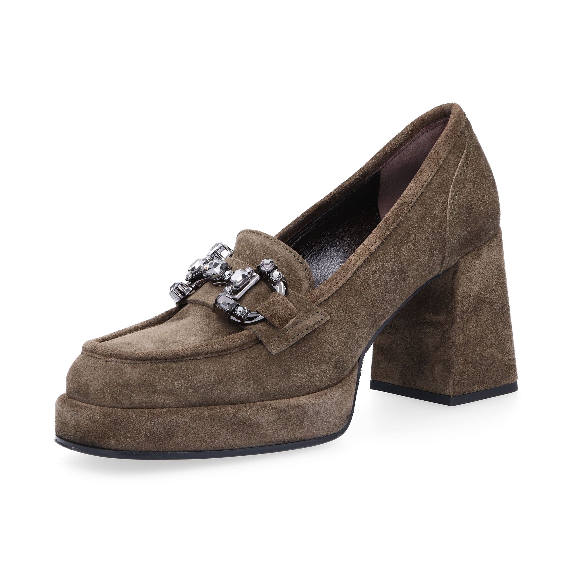 FAIRE
Mocassini a punta
squadrata in pelle
con tacco 8,5cm