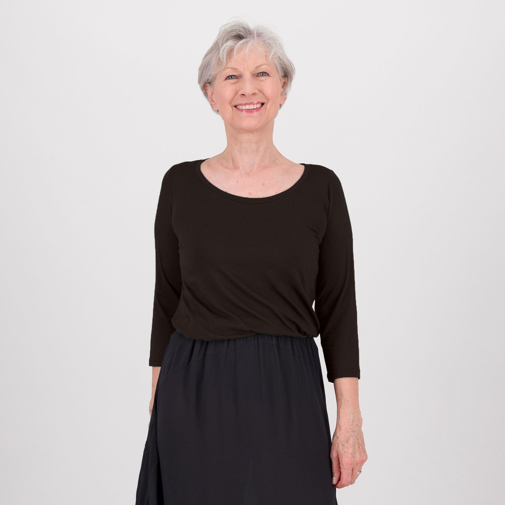 Caterina Lancini
T-shirt con maniche
3/4 in jersey di
viscosa e seta