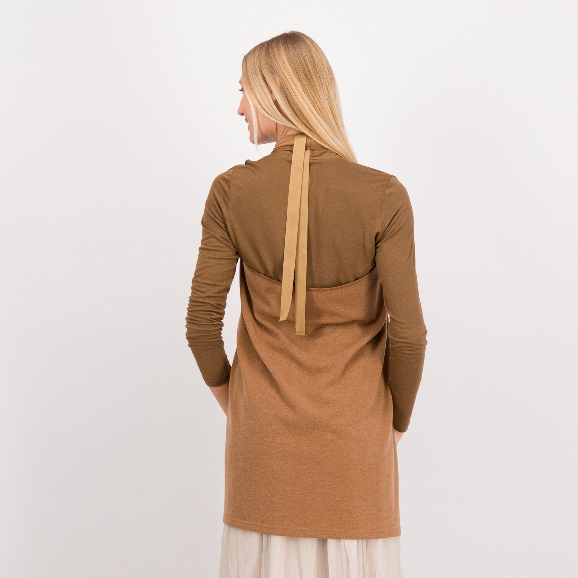 Caterina Lancini Gilet lungo aperto in maglia