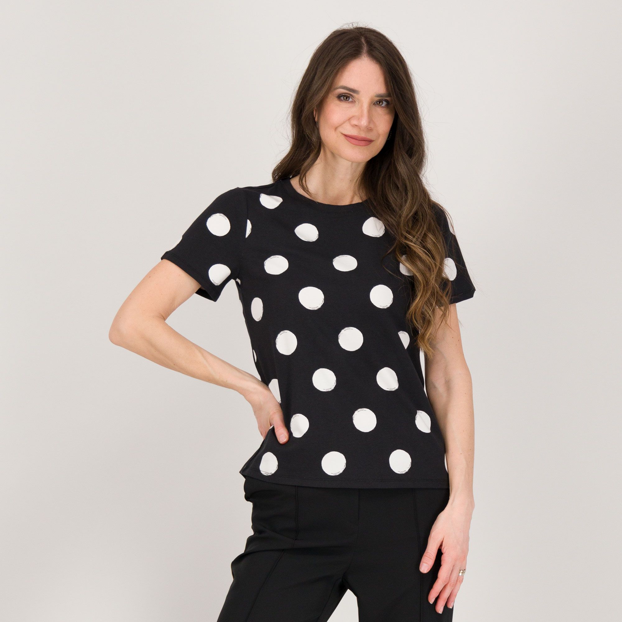 Isaac Mizrahi Live!
T-shirt con maniche 
corte e scollo tondo