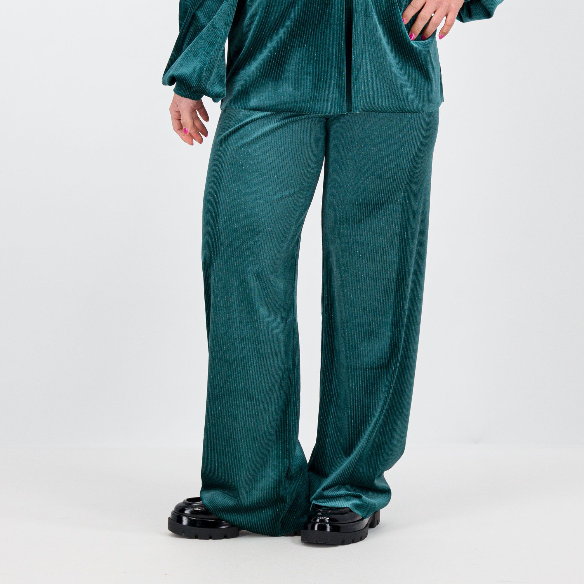 SottoMarino Pantaloni in tessuto a costine con lamé