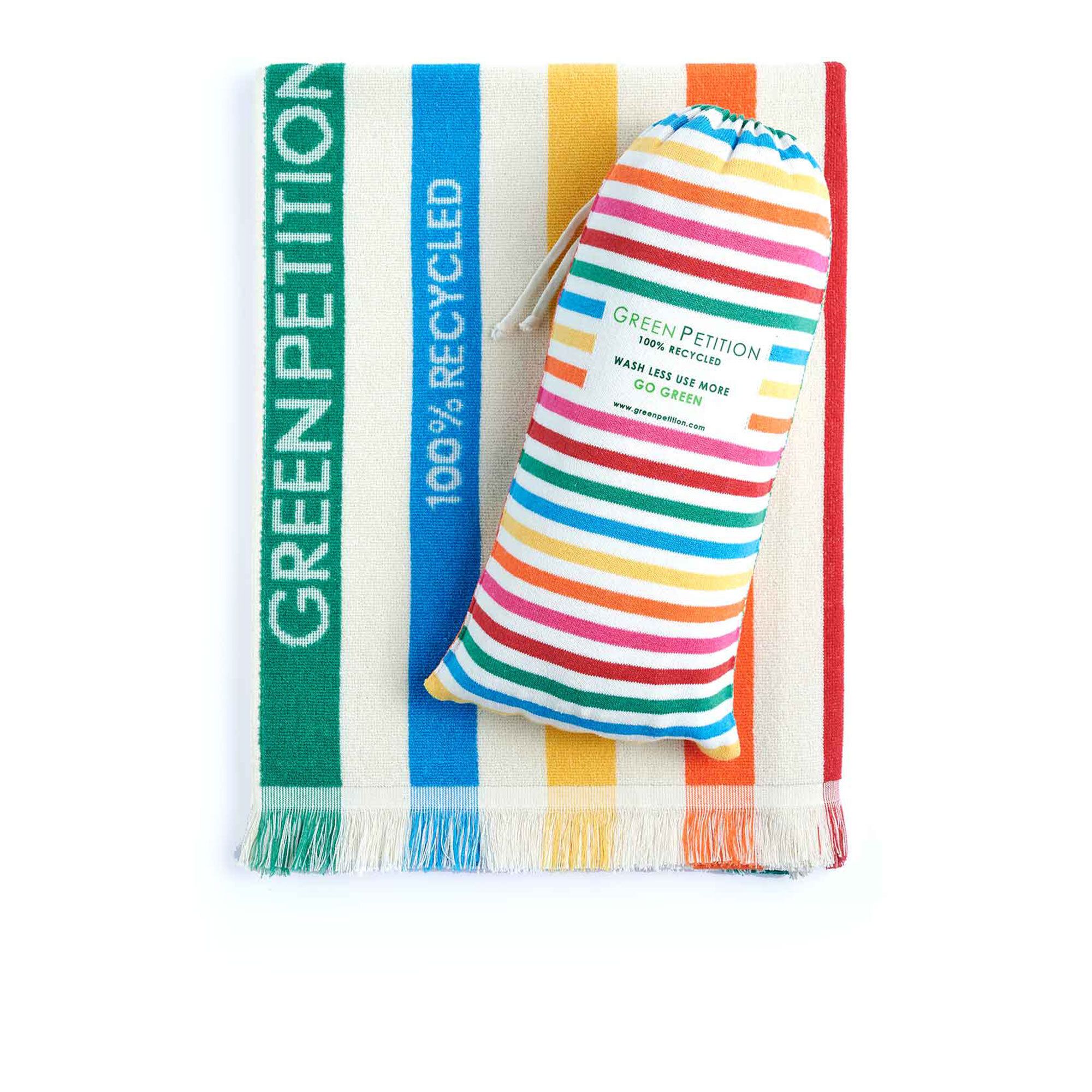 Green Petition Telo mare 100x180cm 50% cotone riciclato 50%plastica riciclata