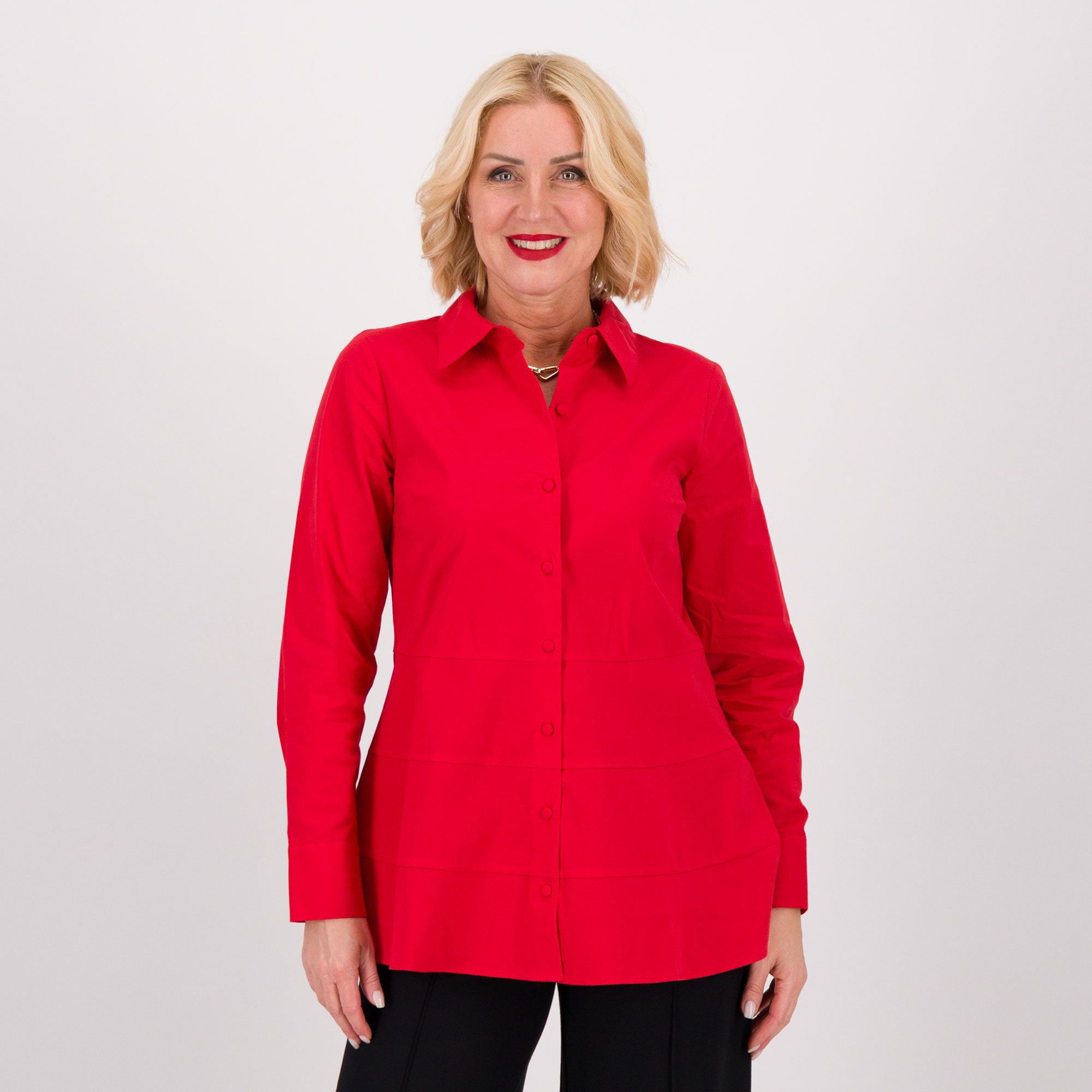 Isaac Mizrahi Live!
Camicia a peplo
a maniche lunghe
in cotone stretch